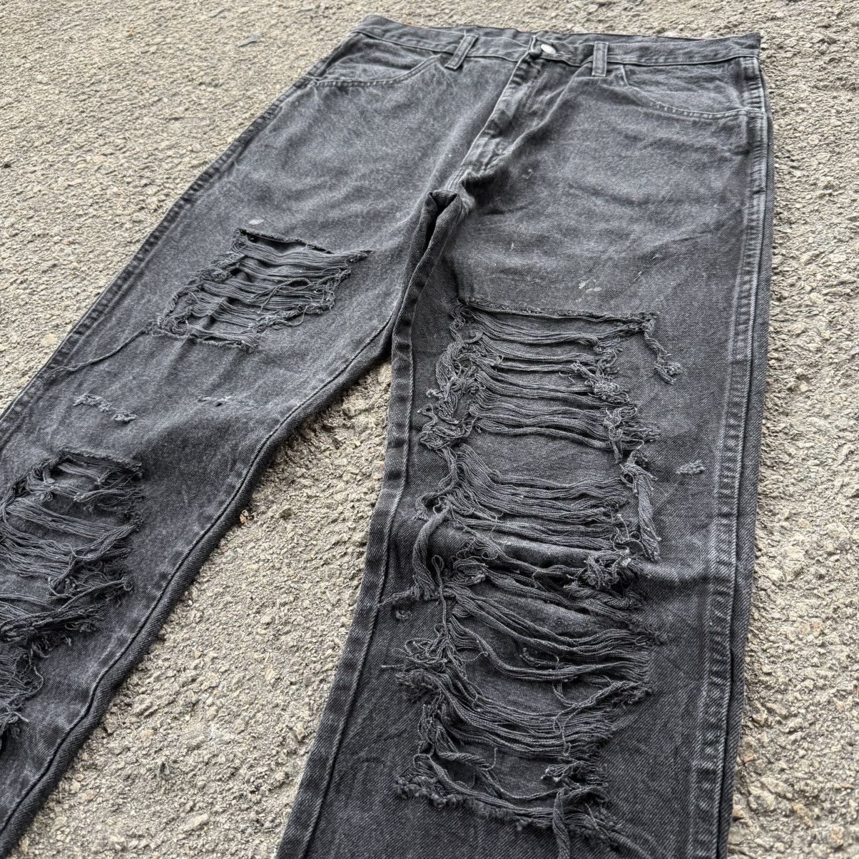 Rustler Vintage rustler black rippep Jean denim pants Size US 36 / EU 52 - 5 Thumbnail