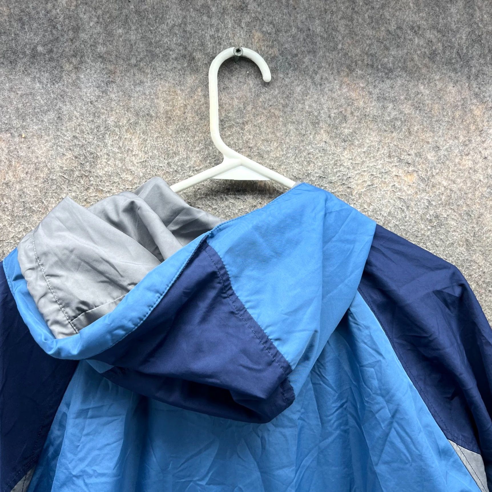Nike VINTAGE Nike ACG Jacket Mens XL Blue Navy Gray Half Zip Hooded Windbreaker Anorak VTG Size US XL / EU 56 / 4 - 3 Thumbnail