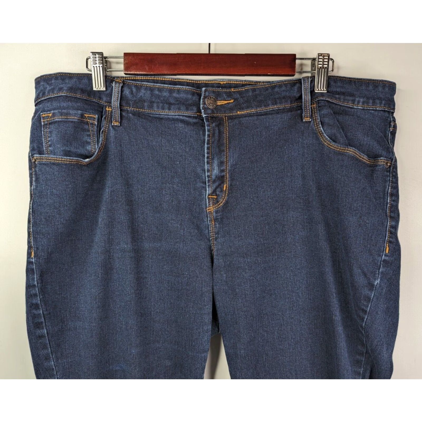 Old Navy Old Navy Women's Jeans 18 Long Black Skinny Rockstar High Rise Stretch Denim Size 40" / US 18 - 2 Thumbnail