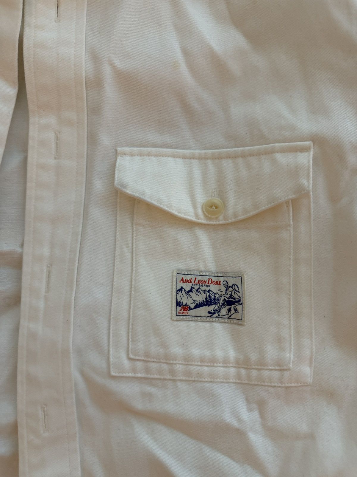 Aime Leon Dore × New Balance Aimé Leon Dore x New Balance Brushed Cotton White Overshirt Size US M / EU 48-50 / 2 - 4 Thumbnail
