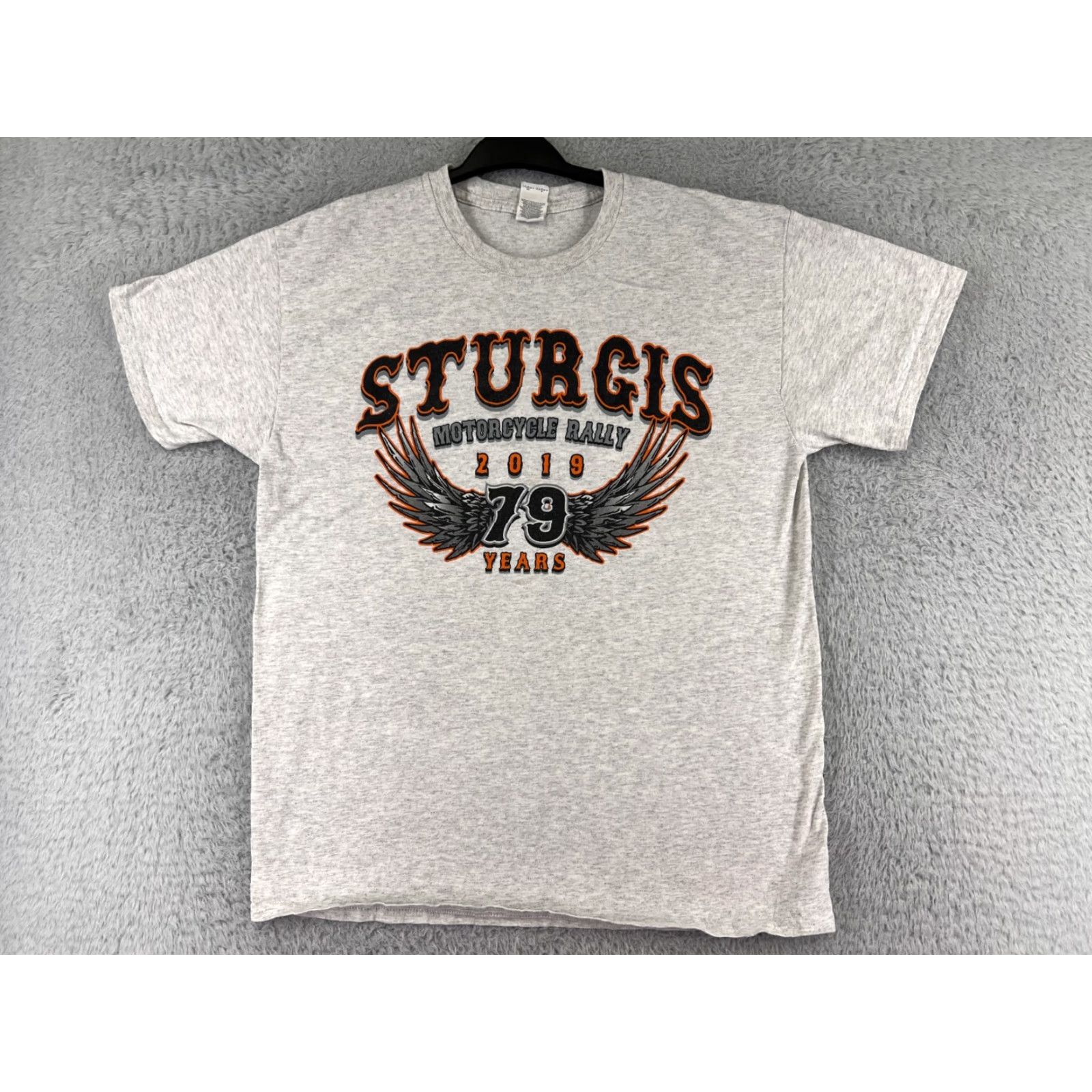 Vintage Sturgis Shirt Adult Large Gray Motorcycle 2019 79th Cotton Short Sleeve T-Shirt Size L / US 10 / IT 46 - 2 Thumbnail