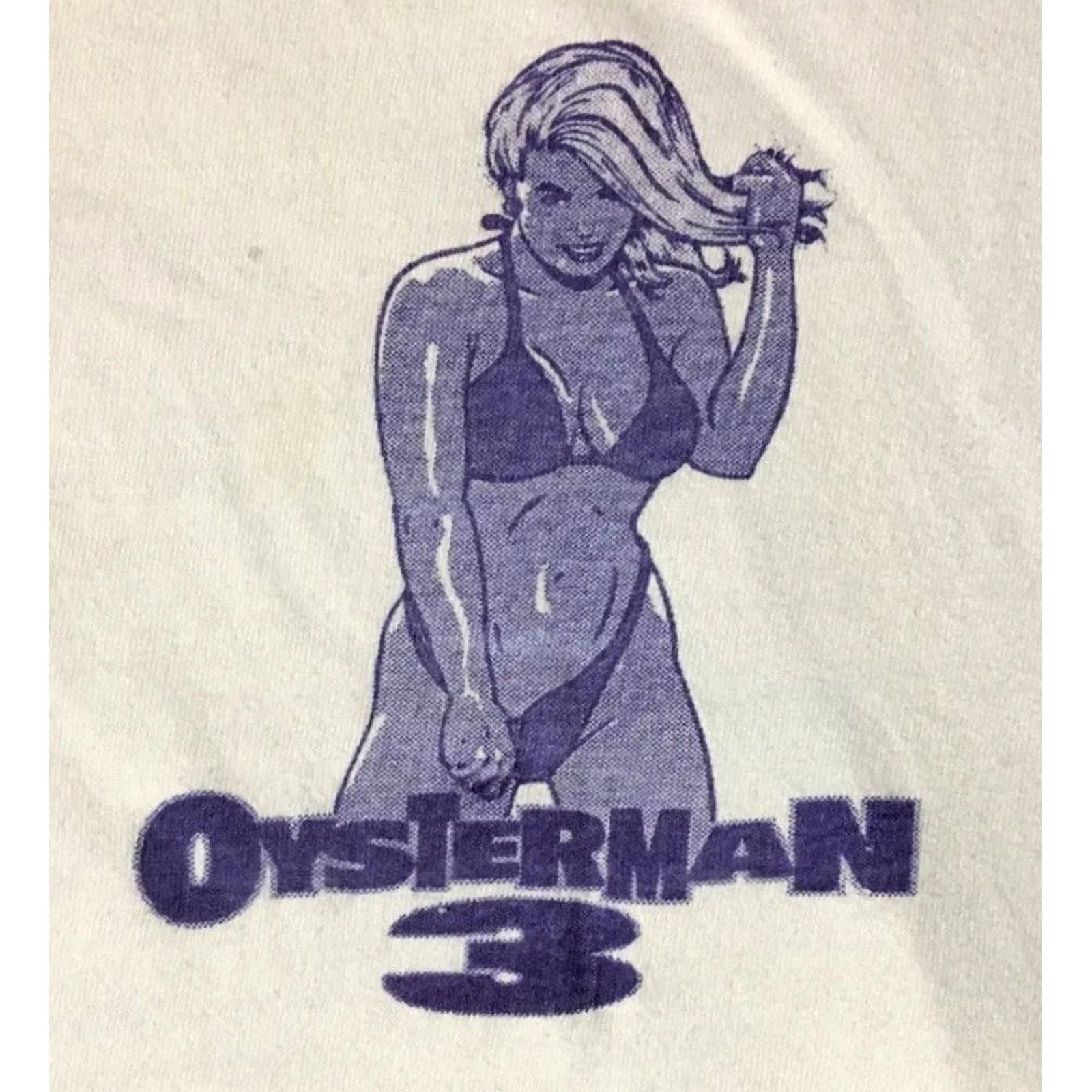 Vintage Vintage 90s Oysterman Faded Distress Shirt XXL Beer Skull Funny Racing Biker Grunge Size US XXL / EU 58 / 5 - 4 Thumbnail
