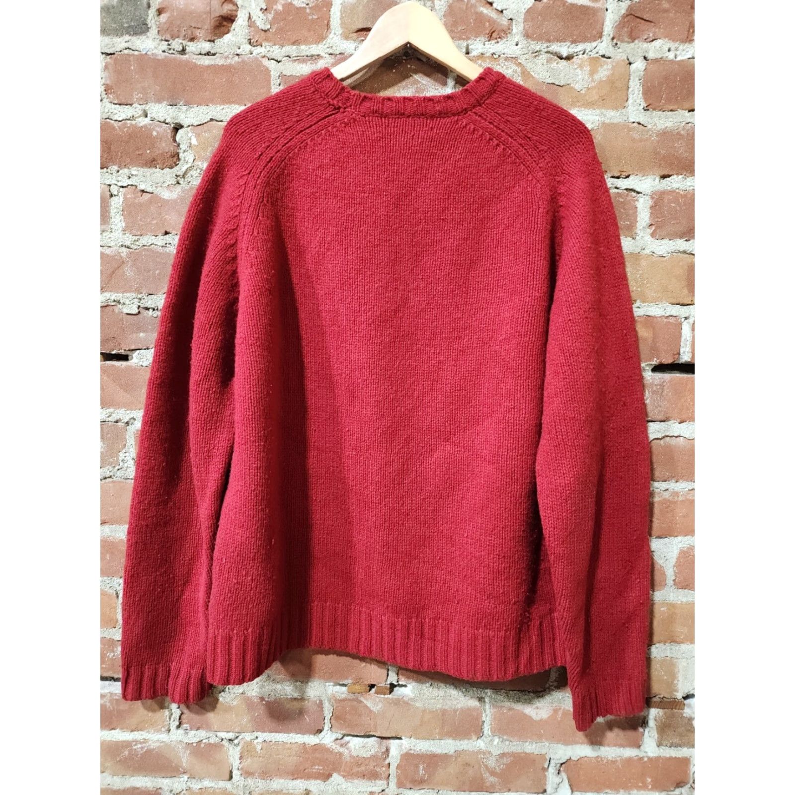 J.Crew Vintage J Crew Men's XL Red Wool Knit Sweater Size US XL / EU 56 / 4 - 2 Thumbnail