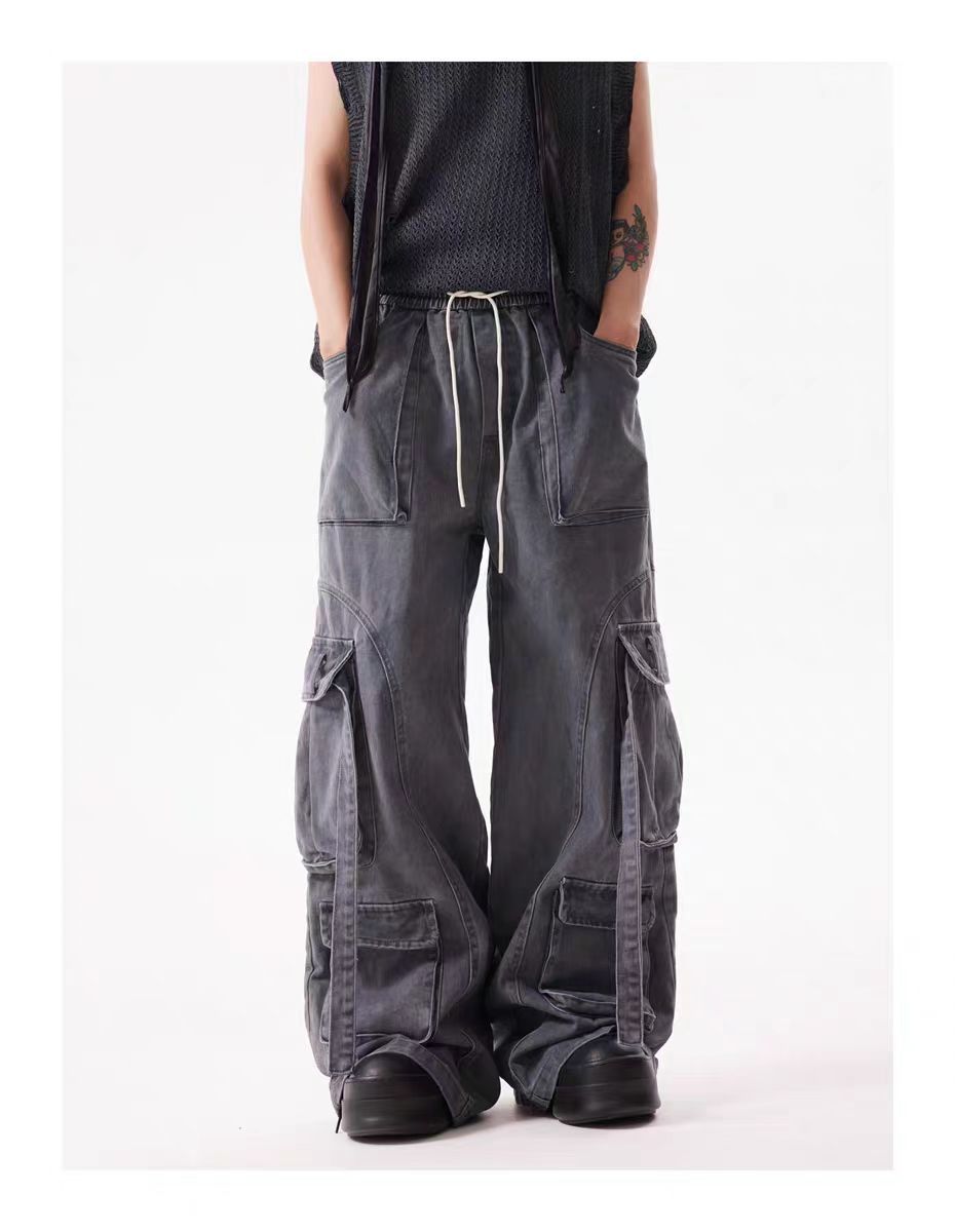 Designer × Japanese Brand × Vintage Vintage Street Multi-Pocket Hip Hop Casual Work Pants Size US 32 / EU 48 - 3 Thumbnail