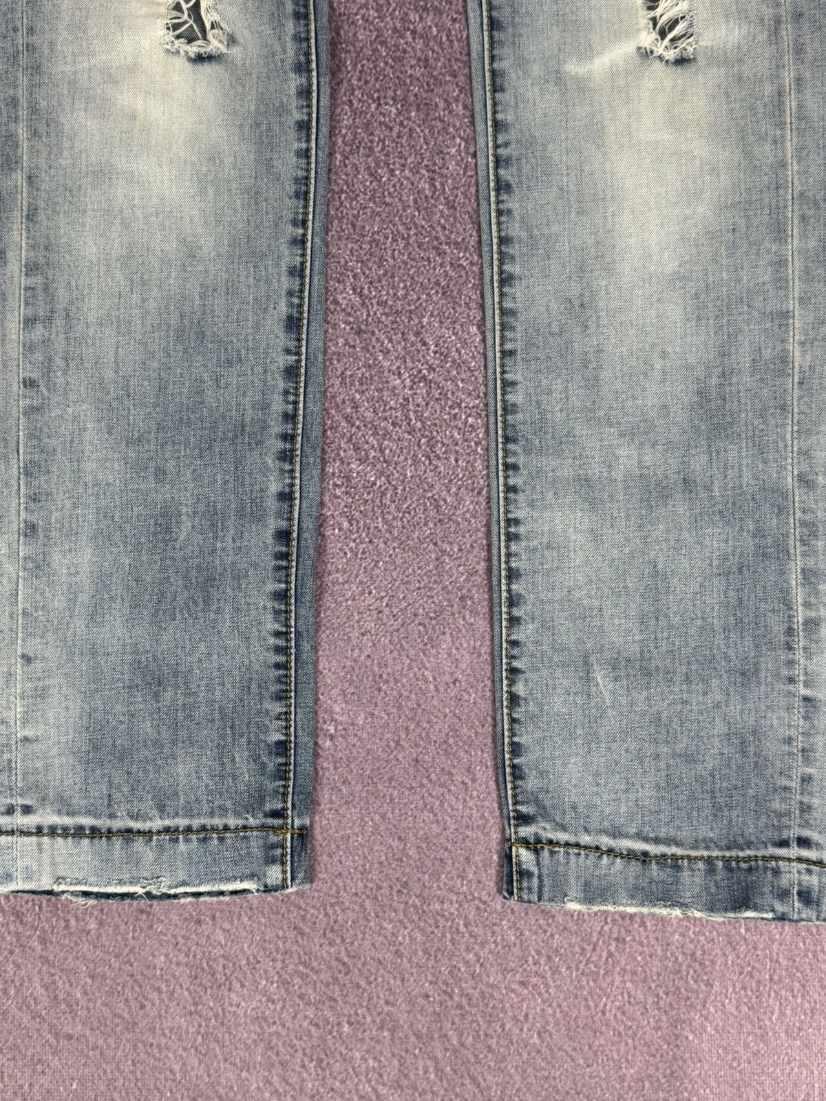 Dolce & Gabbana D&G Dolce & Gabbana Y2K Ribbed Denim Faded Jeans Size 32" / US 10 / IT 46 - 6 Thumbnail