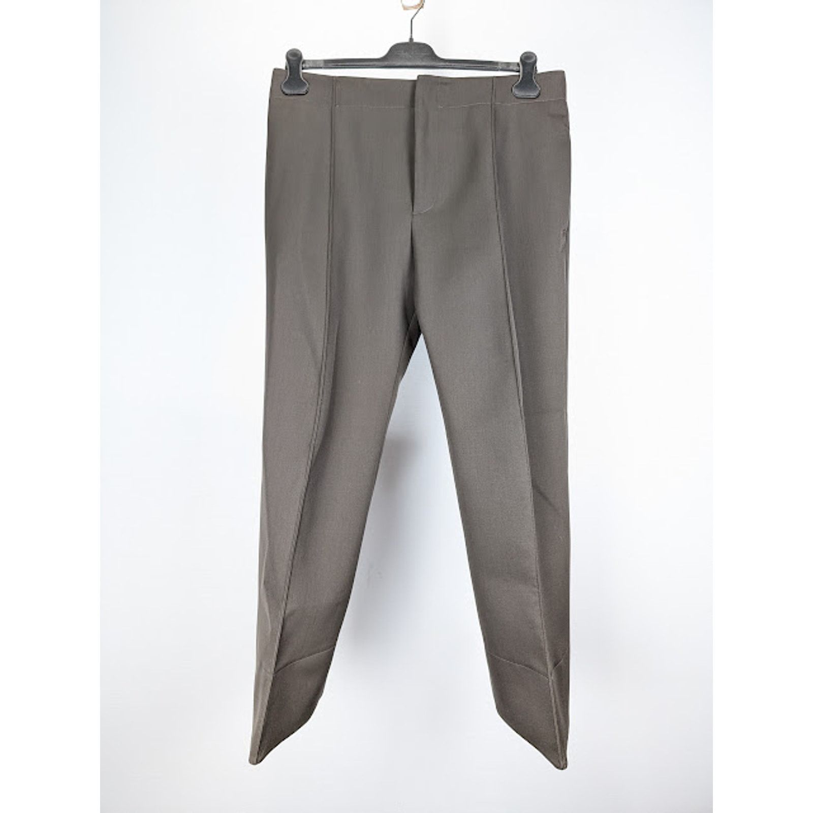 Bottega Veneta o1rshd1 Compact Wool Trousers in Olive Size US 34 / EU 50 - 1 Thumbnail