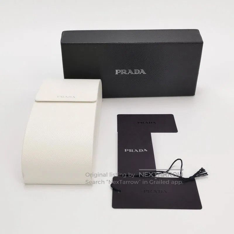 Prada Prada Logo Frame Sunglasses in White. Size ONE SIZE - 7 Thumbnail
