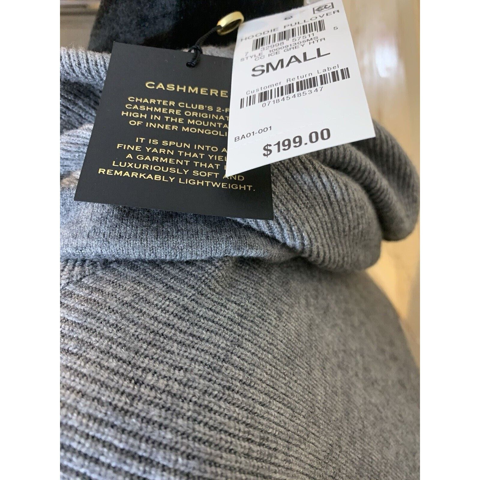 Other Charter Club Cashmere Luxury Hoodie Sweater Gray S Size S / US 4 / IT 40 - 2 Thumbnail