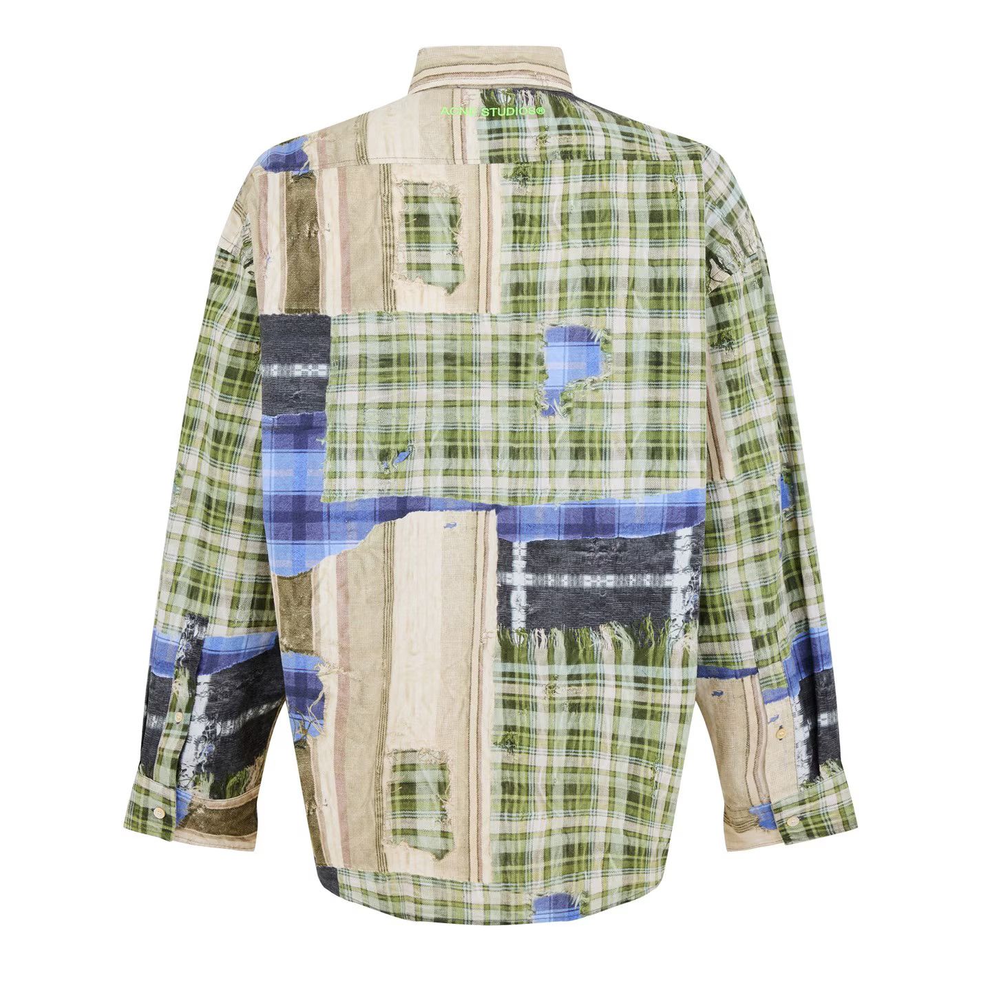 Acne Studios o1g2r1mq0825 Multi Flannel Shirt in Multicolor Size US XL / EU 56 / 4 - 2 Thumbnail