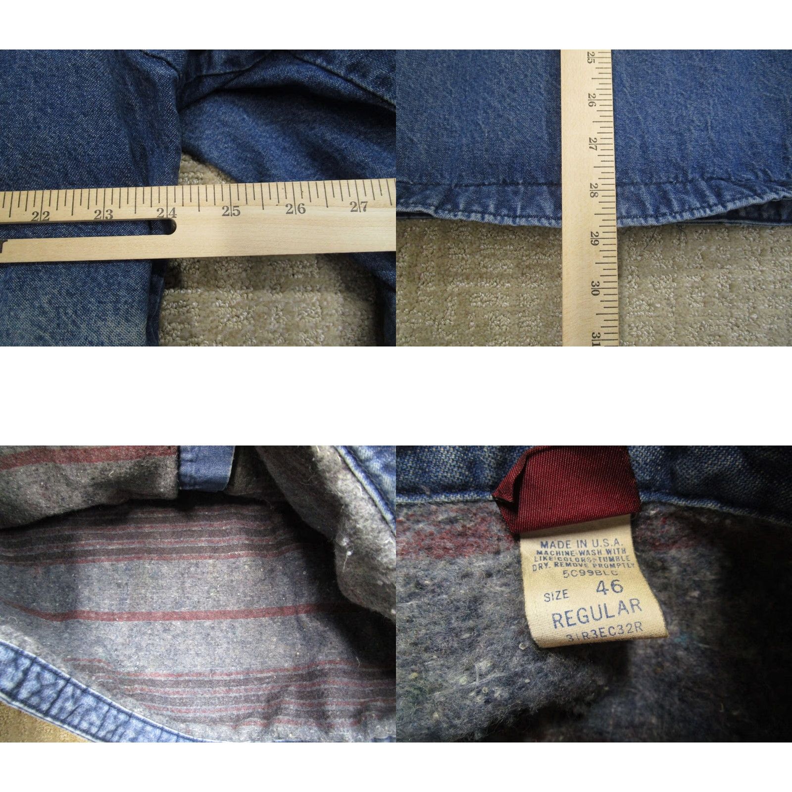 Denime VINTAGE Big Ben Denim Jacket Men XL Blue Chore Barn Coat 90s USA Jacket Size US XL / EU 56 / 4 - 8 Thumbnail