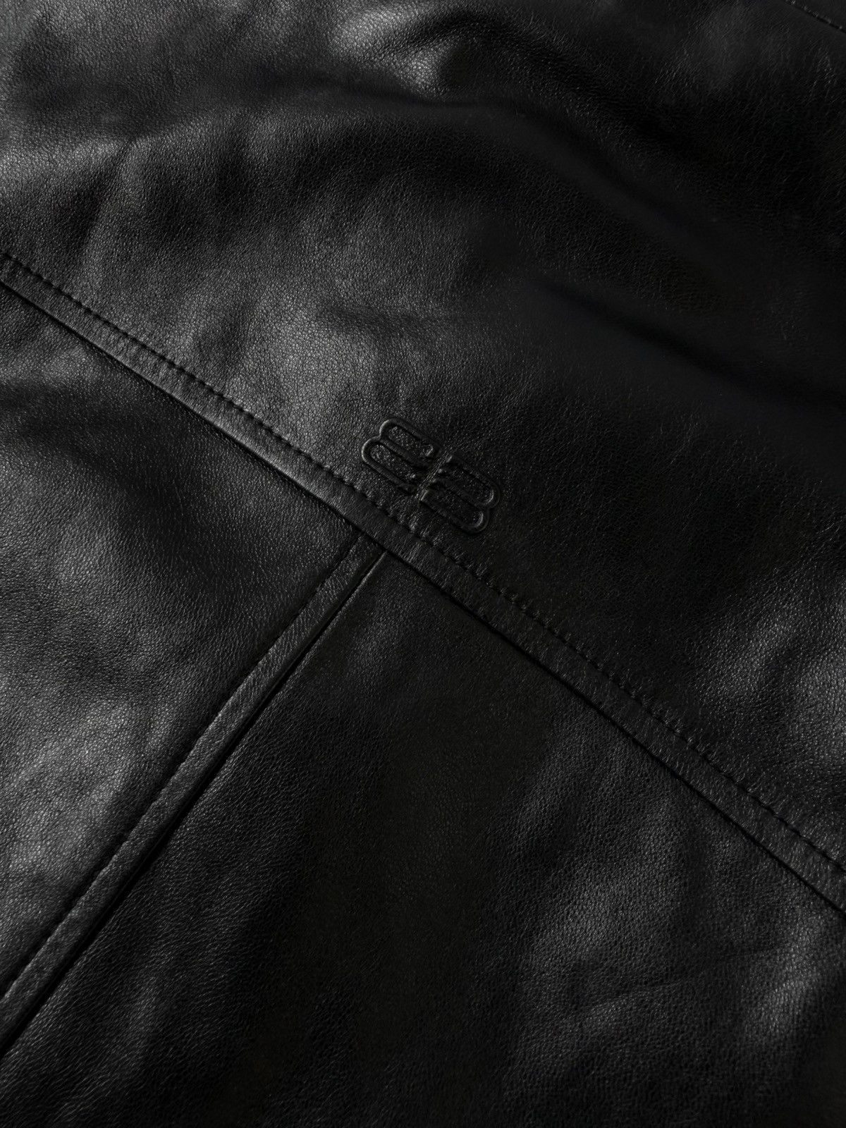 Balenciaga Balenciaga 1997 Nicolas Ghesquiere Zip Leather Jacket Size US XL / EU 56 / 4 - 15 Thumbnail