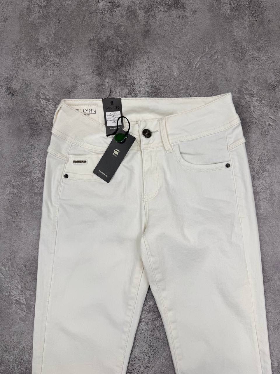 G-Star G-Star RawNWT Men Lynn Mid Skinny White Denim Jeans Size W27 Size US 27 - 3 Thumbnail