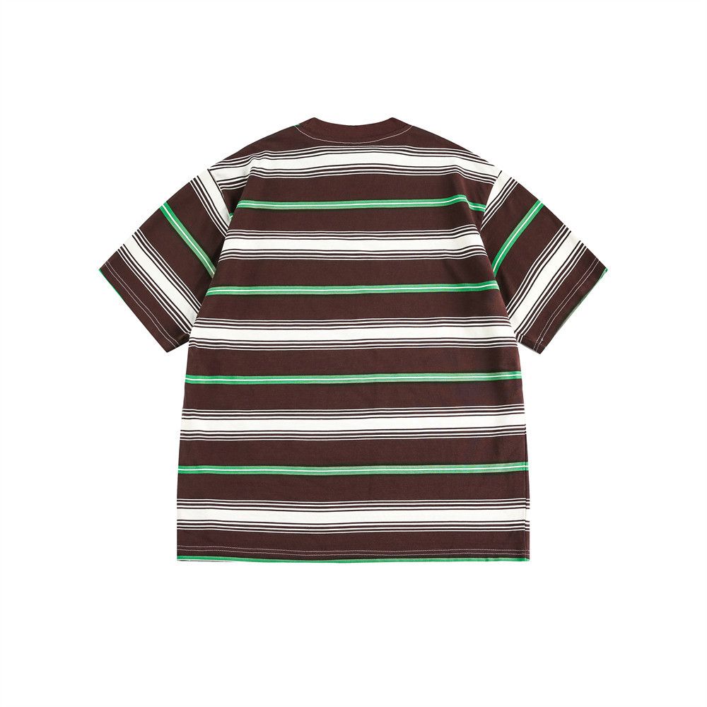 Japanese Brand × Vintage Men's fun cartoon embroidery loose casual striped T-shirt Size US M / EU 48-50 / 2 - 2 Thumbnail
