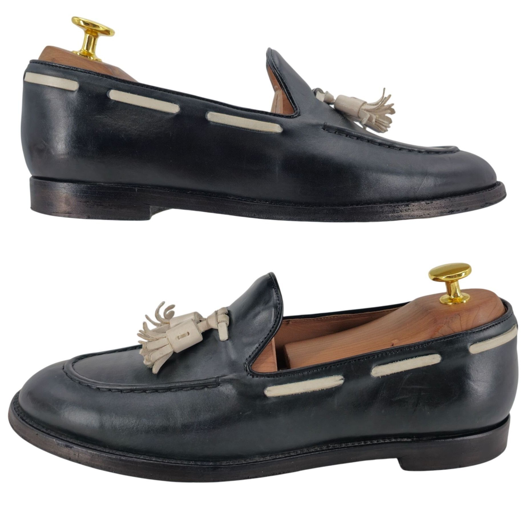 Fratelli Rossetti Fratelli Rossetti Italy Mens 6.5US 39.5EU Black White Brera Size US 6.5 / IT 36.5 - 4 Thumbnail
