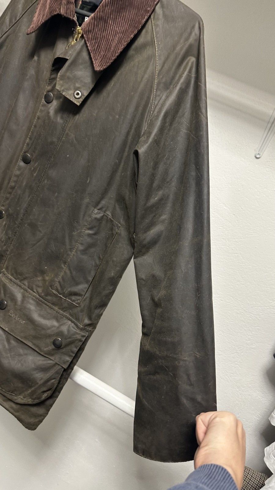 Barbour Barbour Classic Beaufort Waxed Plaid Lined Olive Jacket Size US M / EU 48-50 / 2 - 9 Thumbnail
