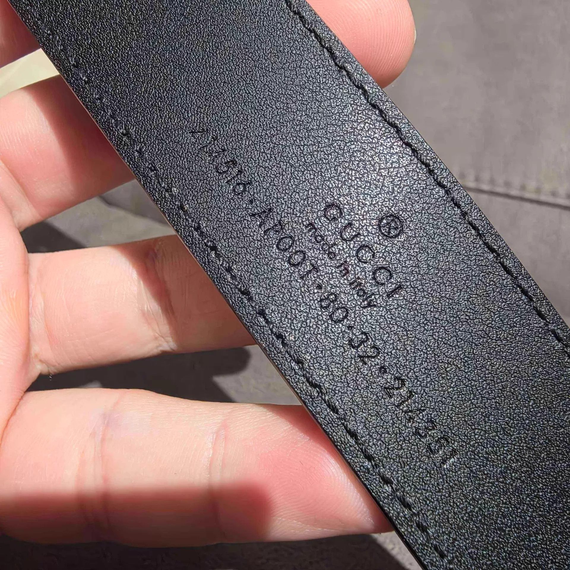 Gucci GUCCI GG Gold Logo Calfskin Belt New 80cm Size ONE SIZE - 4 Thumbnail