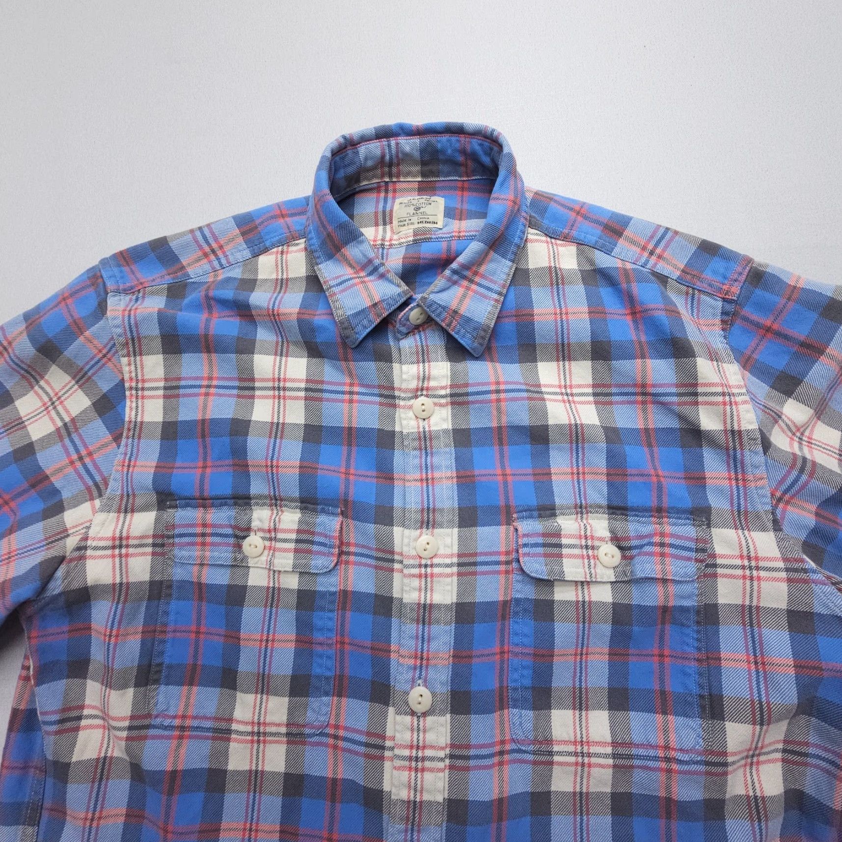 J.Crew J. Crew Shirt Mens M Long Sleeve Plaid Flannel Lightweight Button Up Multicolor Cotton Size US M / EU 48-50 / 2 - 3 Thumbnail