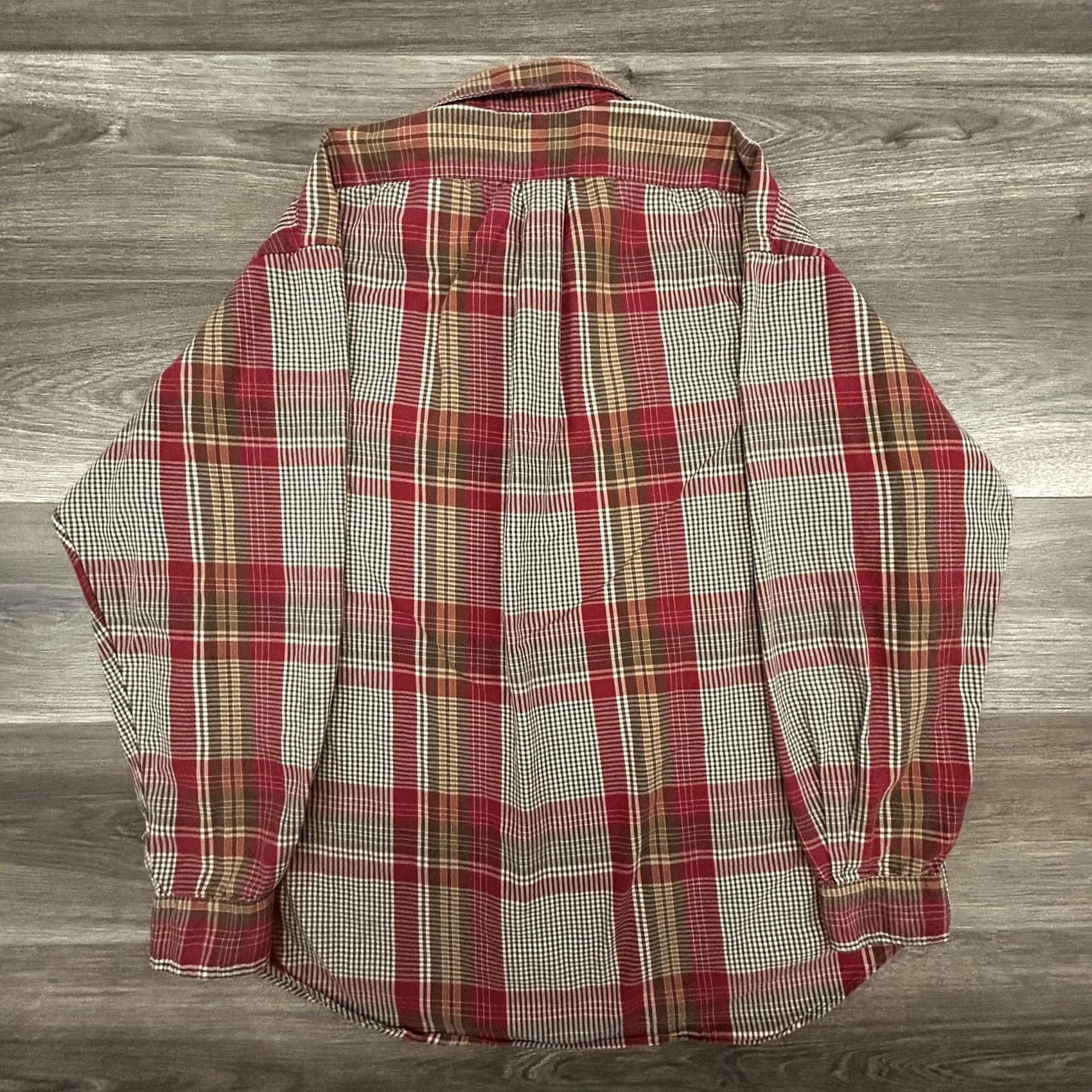 Polo Ralph Lauren VINTAGE Polo Ralph Lauren Shirt Mens XL Red Plaid Twill Button Front Pockets 90s Size US XL / EU 56 / 4 - 2 Thumbnail