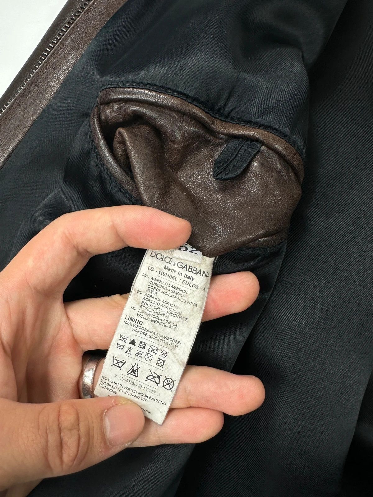 Dolce & Gabbana Dolce & Gabbana 00’s Patinated Brown Leather Jacket Size US L / EU 52-54 / 3 - 13 Thumbnail