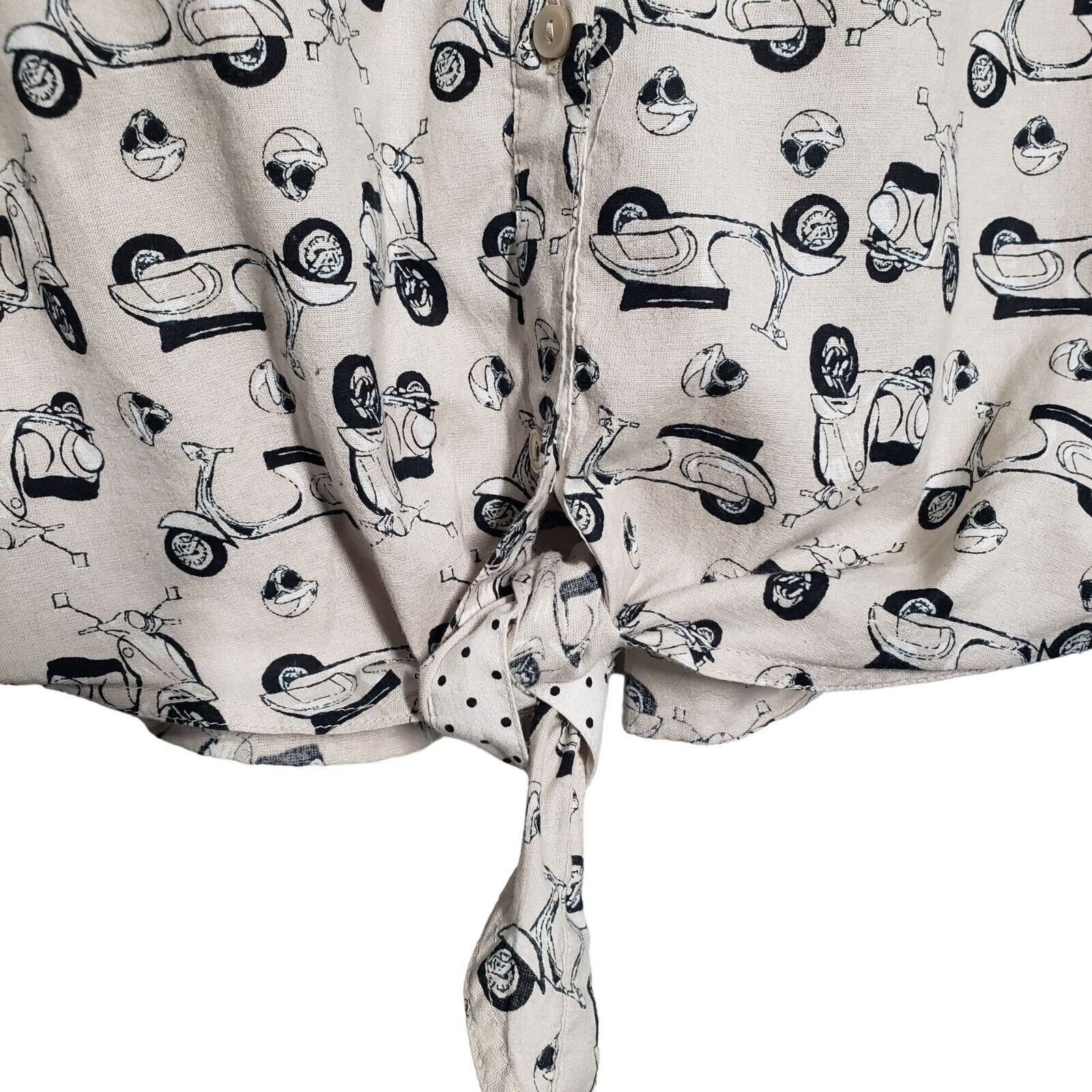 Style & Co Style & Co Moped Shirt Novelty Print Polka Dot Womens Size M Size M / US 6-8 / IT 42-44 - 4 Thumbnail