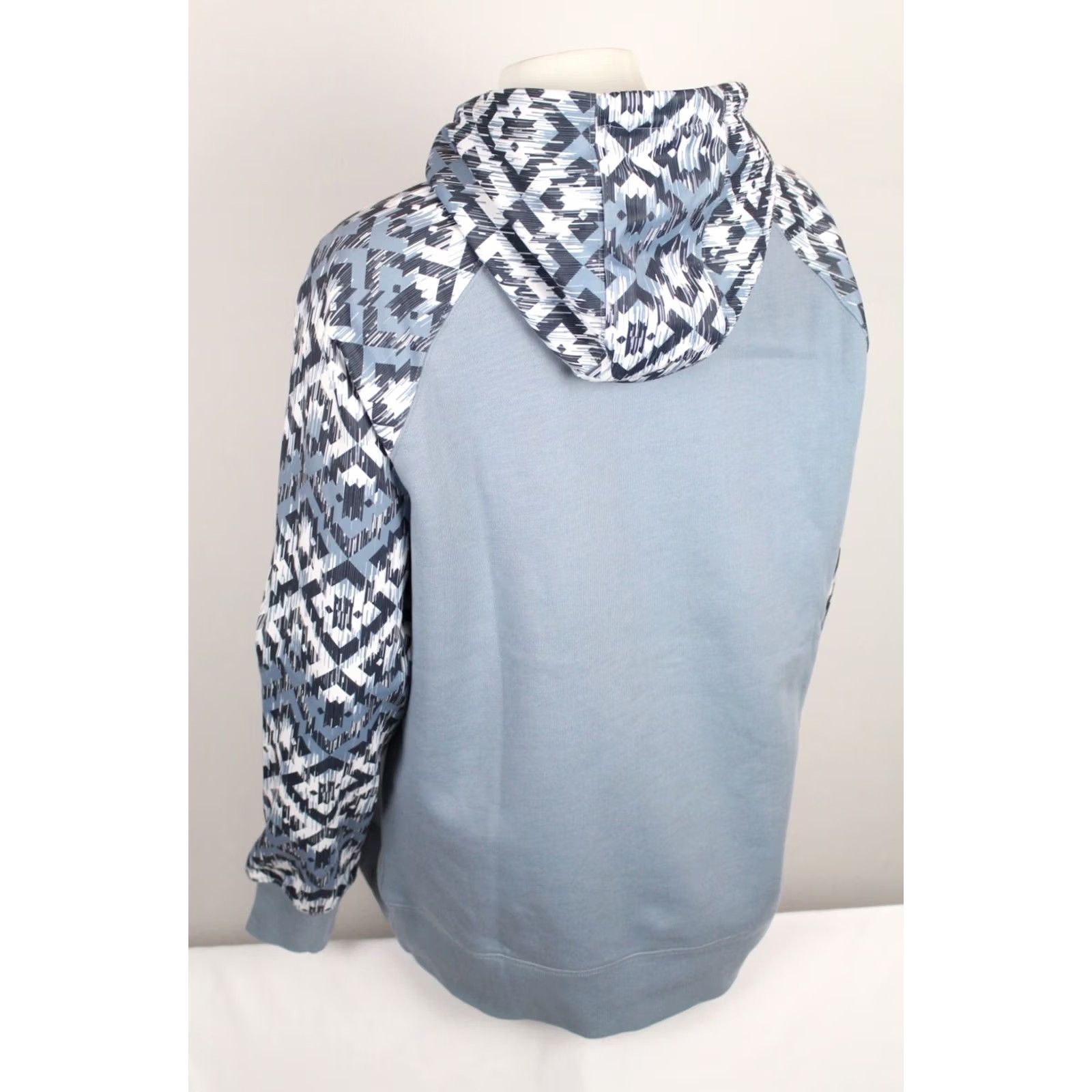 Vintage Rope Like A Girl Hooey Women's Southwest Blue Hoodie Long Sleeve Geometric Pullover HH1228BLWH Size L / US 10 / IT 46 - 2 Thumbnail