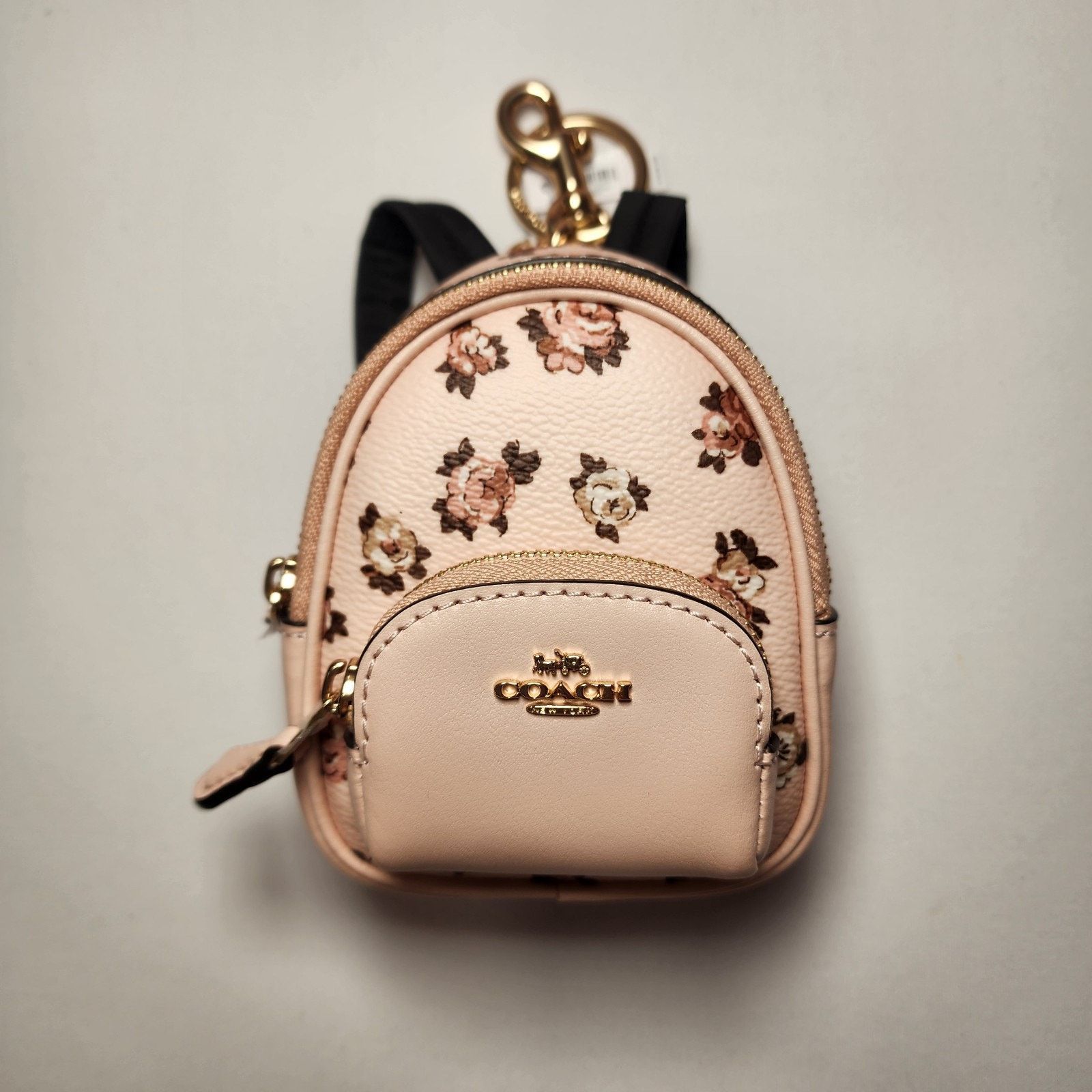 Coach NWT COACH CAA68 Mini Court Backpack Bag Charm Rosette Blush Size ONE SIZE - 1 Thumbnail
