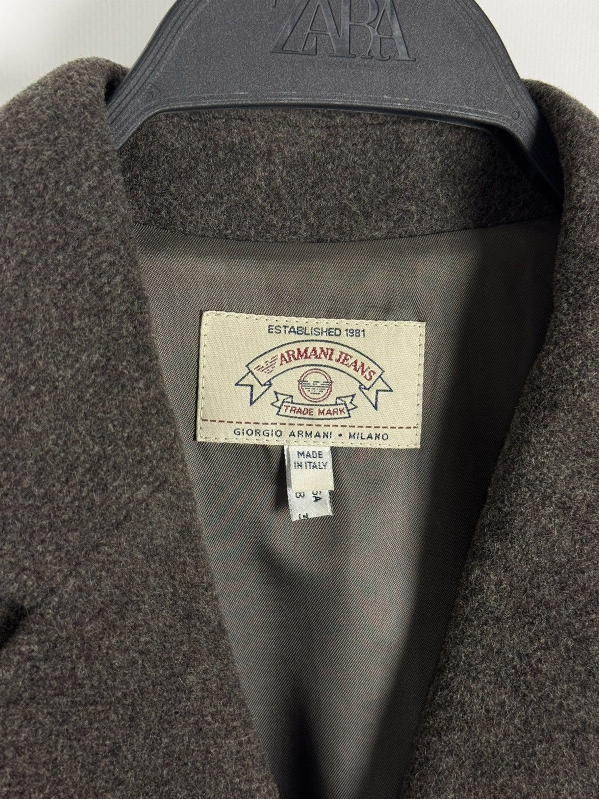 Armani Vintage Armani Jeans Wool Women’s Coat Jacket Size M / US 6-8 / IT 42-44 - 5 Thumbnail