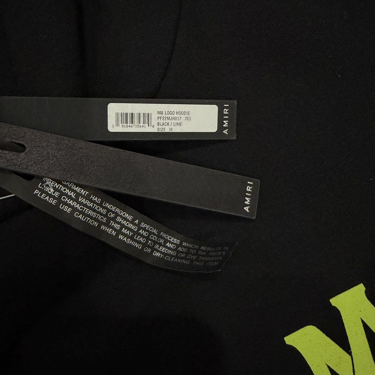 Amiri Amiri MA Logo Hoodie Black/Lime Size US M / EU 48-50 / 2 - 8 Thumbnail