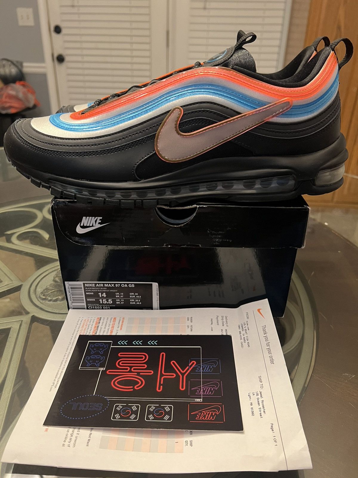 Nike Nike Air Max 97 On Air: Neon Seoul Size US 14 / EU 47 - 2 Thumbnail