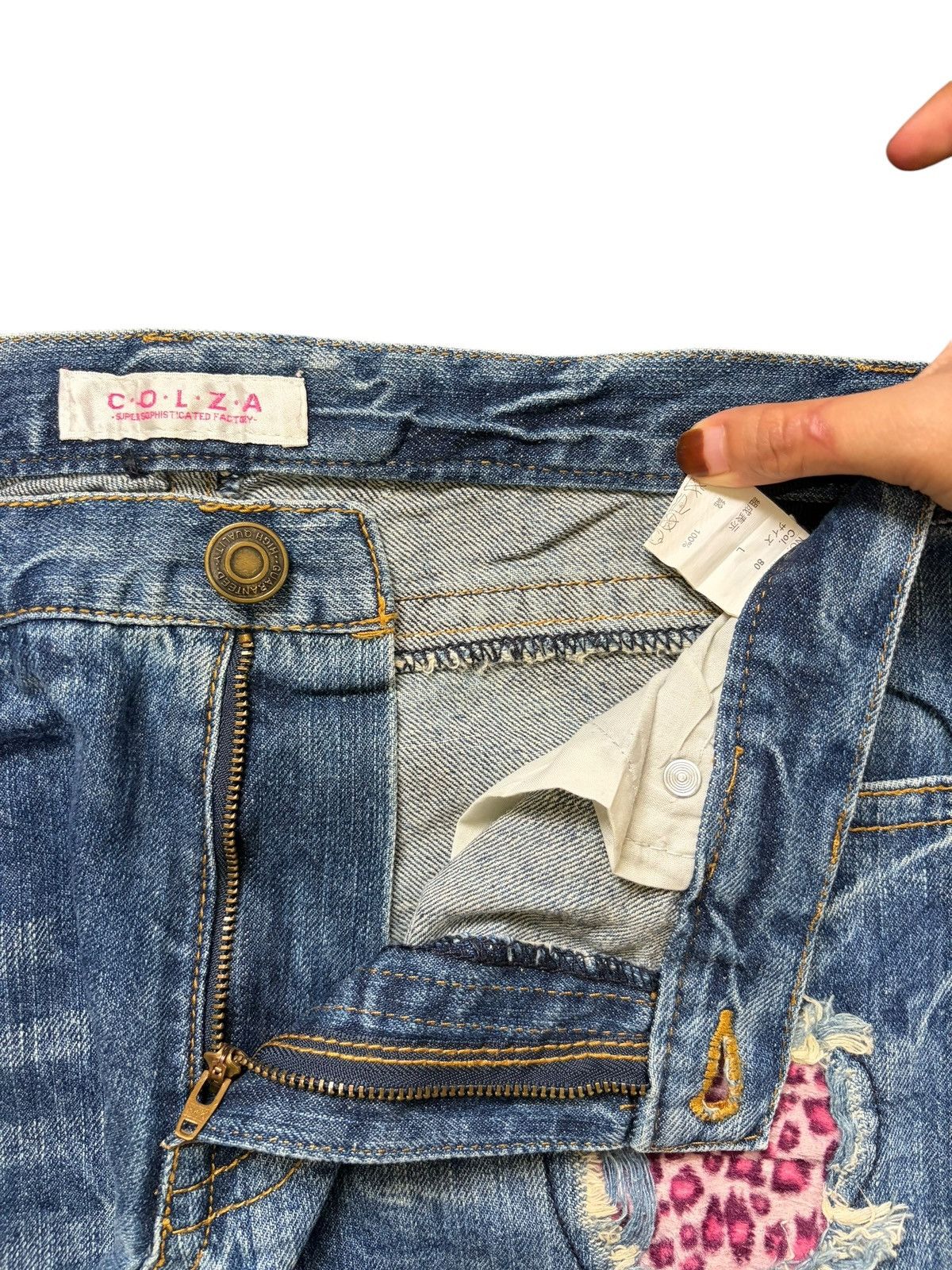 Dsquared2 Vintage Japanese Brand Embroidered Distressed Jeans Size 31" - 5 Thumbnail