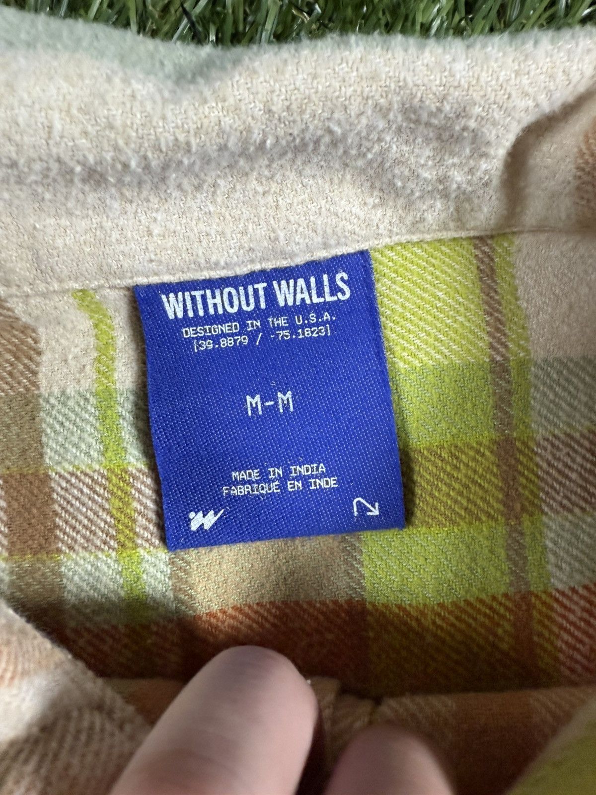 Without Walls Y2k Without Walls Vibrant Salmon Striped Flannel Sweatshirt Size US M / EU 48-50 / 2 - 3 Thumbnail