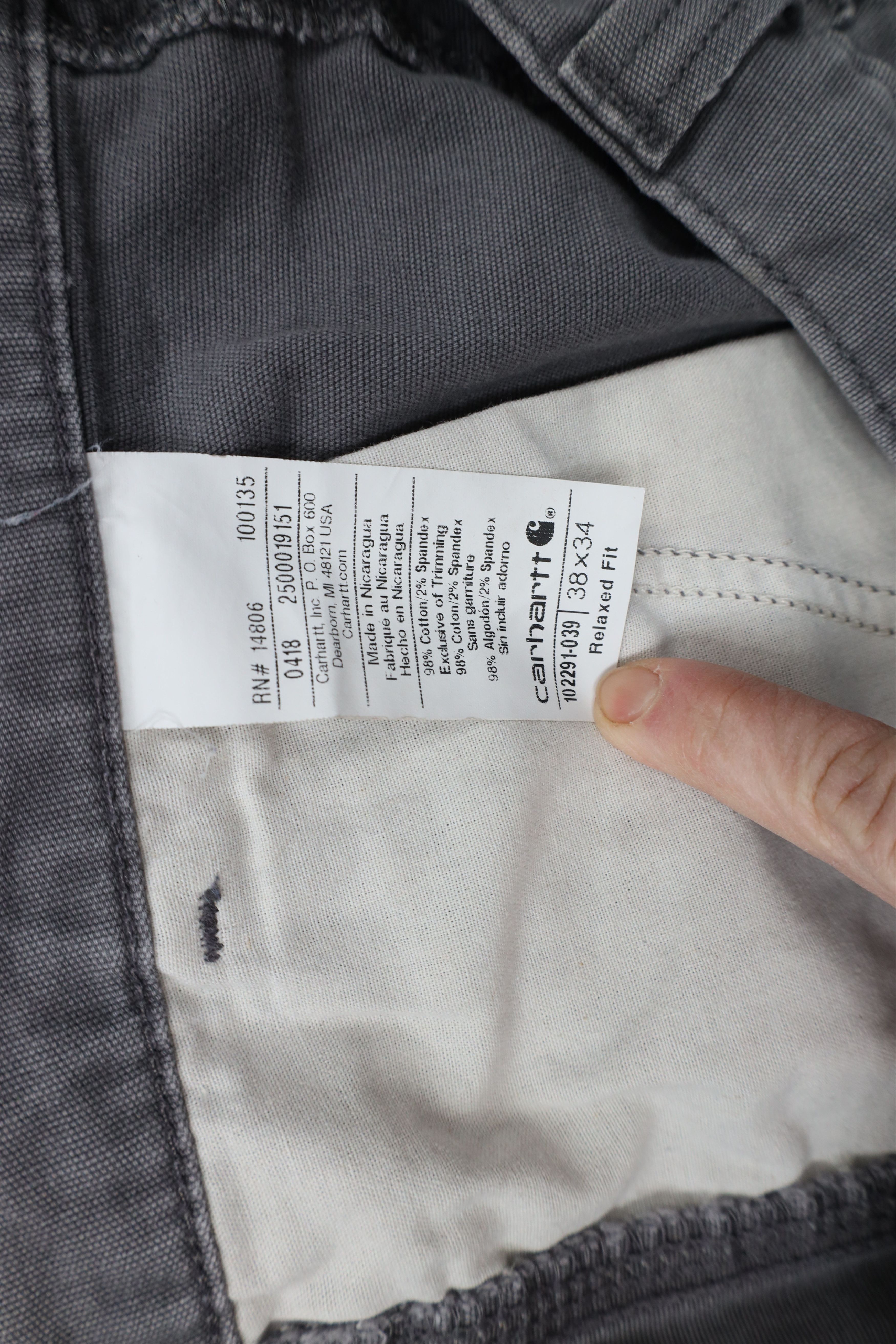 Carhartt × Vintage Vintage Y2K Carhartt Fit Wide Leg Dungaree Pants Gray Size US 38 / EU 54 - 10 Thumbnail