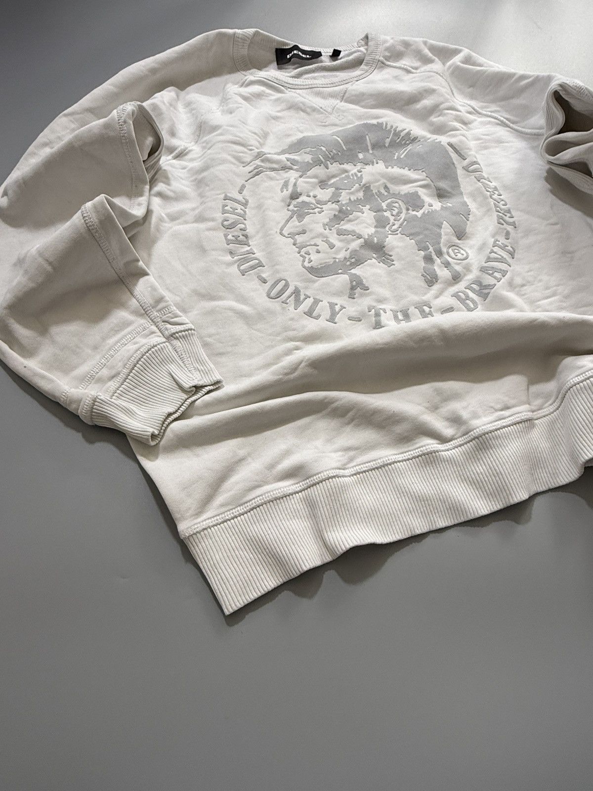Diesel Diesel Avant-Garde White Sweatshirt Size US M / EU 48-50 / 2 - 4 Thumbnail