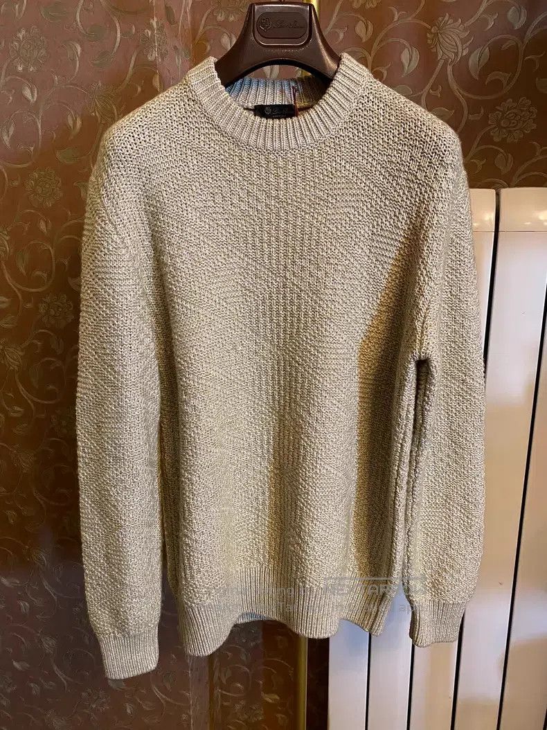 Loro Piana Loro Piana Heavy linen thick cable knit sweater, sweater, Size US M / EU 48-50 / 2 - 1 Thumbnail