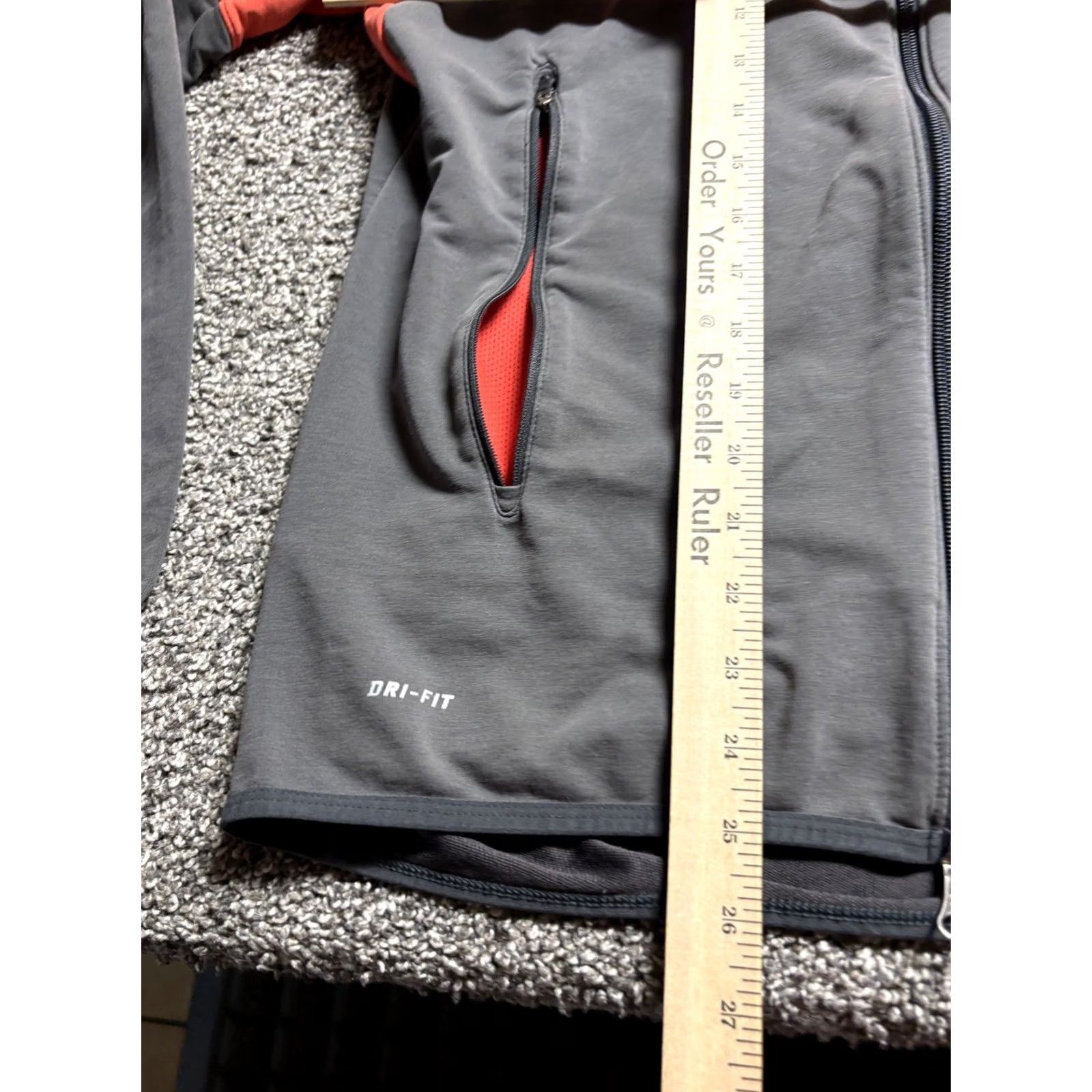 Nike Nike Running Jacket Hooded Mens Medium Orange Full Just Do It Reflective 453473 - Excellent Condition Size US M / EU 48-50 / 2 - 6 Thumbnail