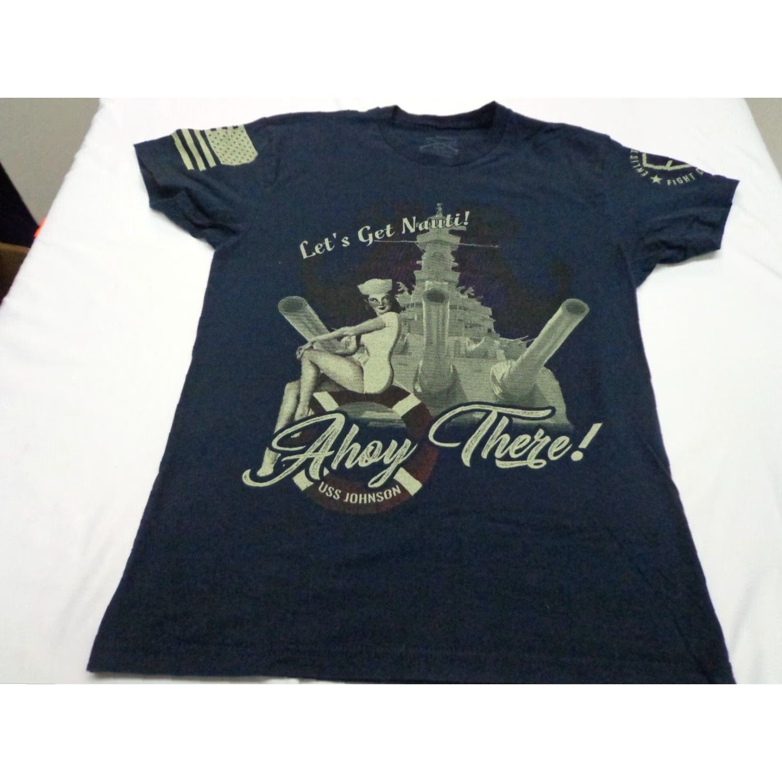 Vintage Grunt Style Navy Blue T-Shirt Women’s S Crew Neck Short Sleeve Pullover Casual 100% Cotton Size S / US 4 / IT 40 - 2 Thumbnail