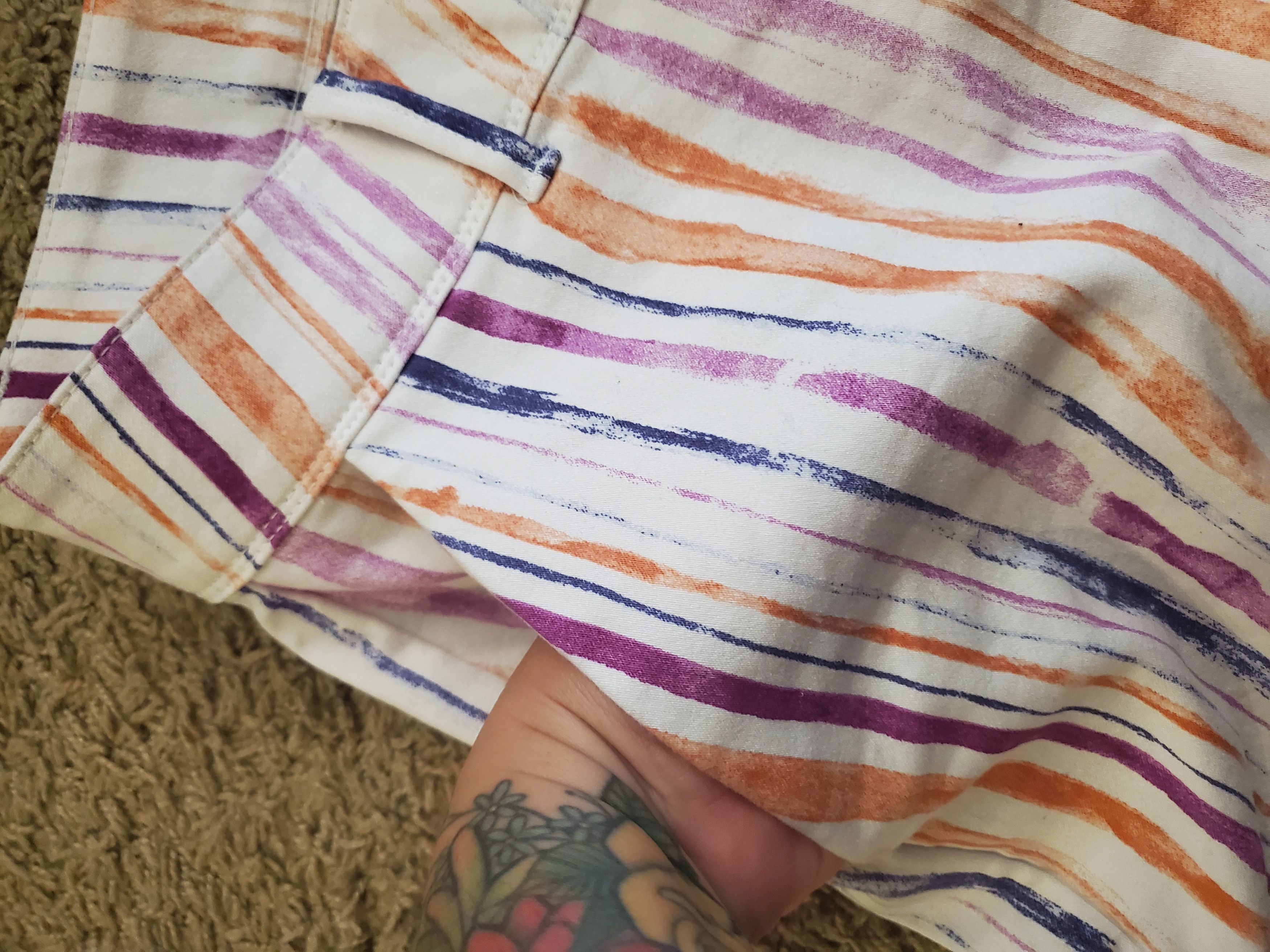 Isaac Mizrahi *NWOT* Multi-Colored Striped Shorts w/ Pockets Size 30" / US 8 / IT 44 - 3 Thumbnail