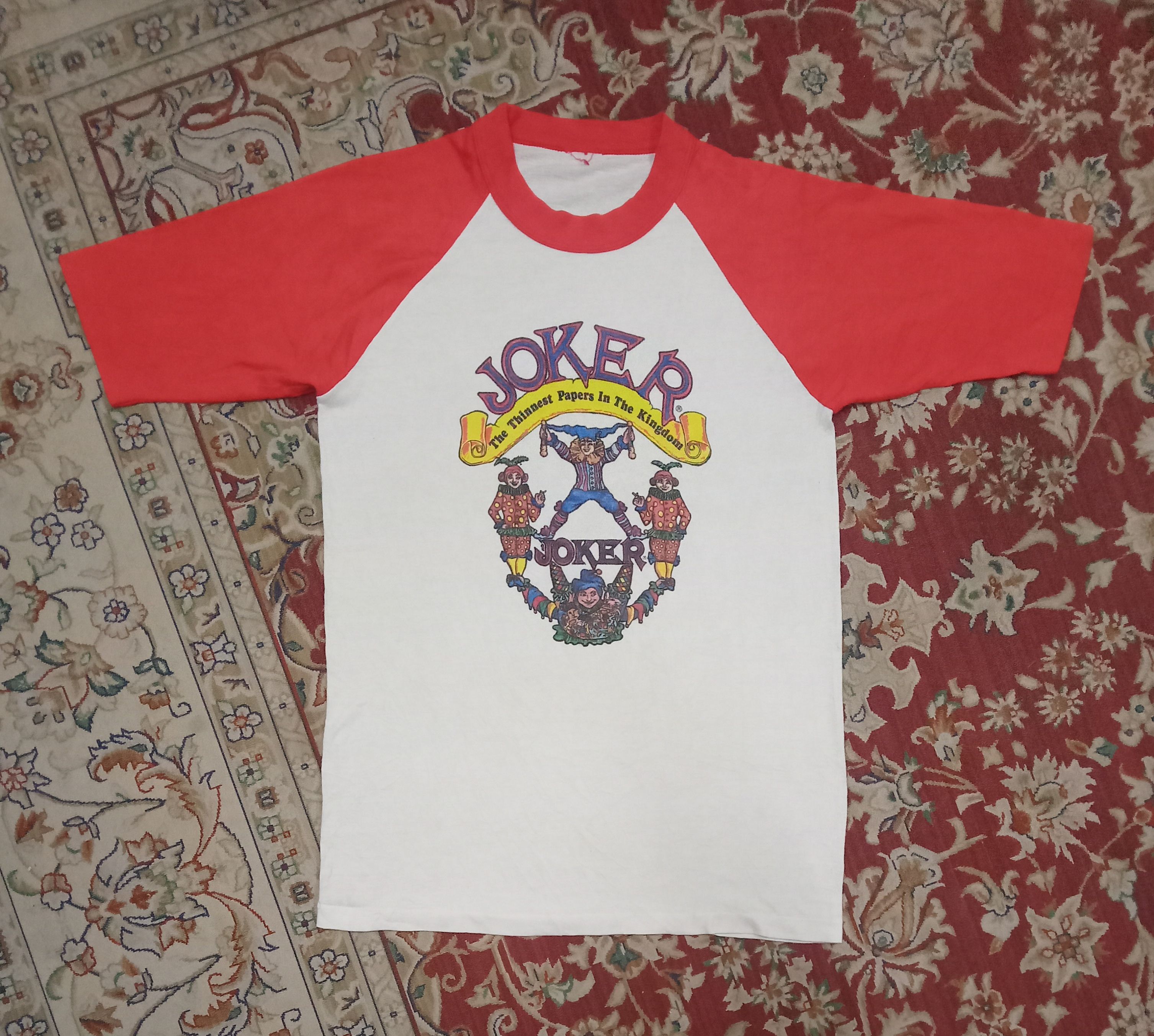 Vintage Vtg Rare Joker The Thinnest Papers In The Kingdom Raglan Size US M / EU 48-50 / 2 - 1 Thumbnail