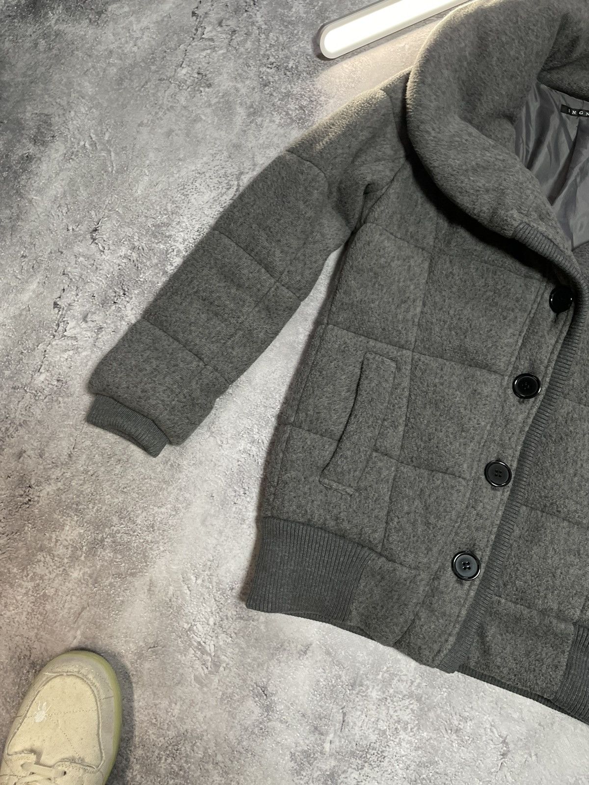 Aran Isles Knitwear × Japanese Brand Japanese Brand Ingni Silver Technical Jacket rare Size M / US 6-8 / IT 42-44 - 4 Thumbnail