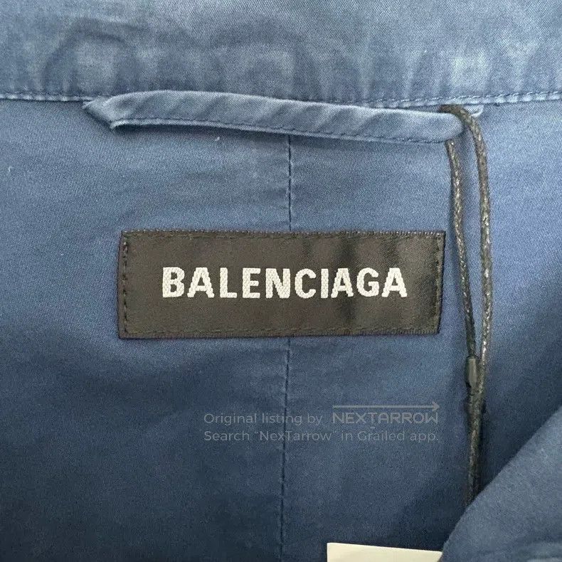 Balenciaga Balenciaga Blue and white windbreaker jacket Size US L / EU 52-54 / 3 - 3 Thumbnail