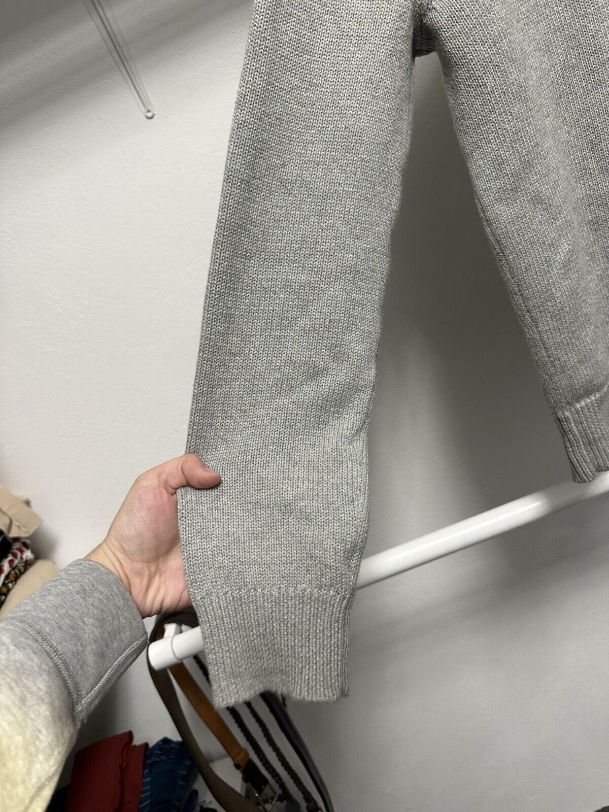 Polo Ralph Lauren Polo Ralph Lauren Men's Heavy Cotton Gray Knit Sweater Size US S / EU 44-46 / 1 - 2 Thumbnail