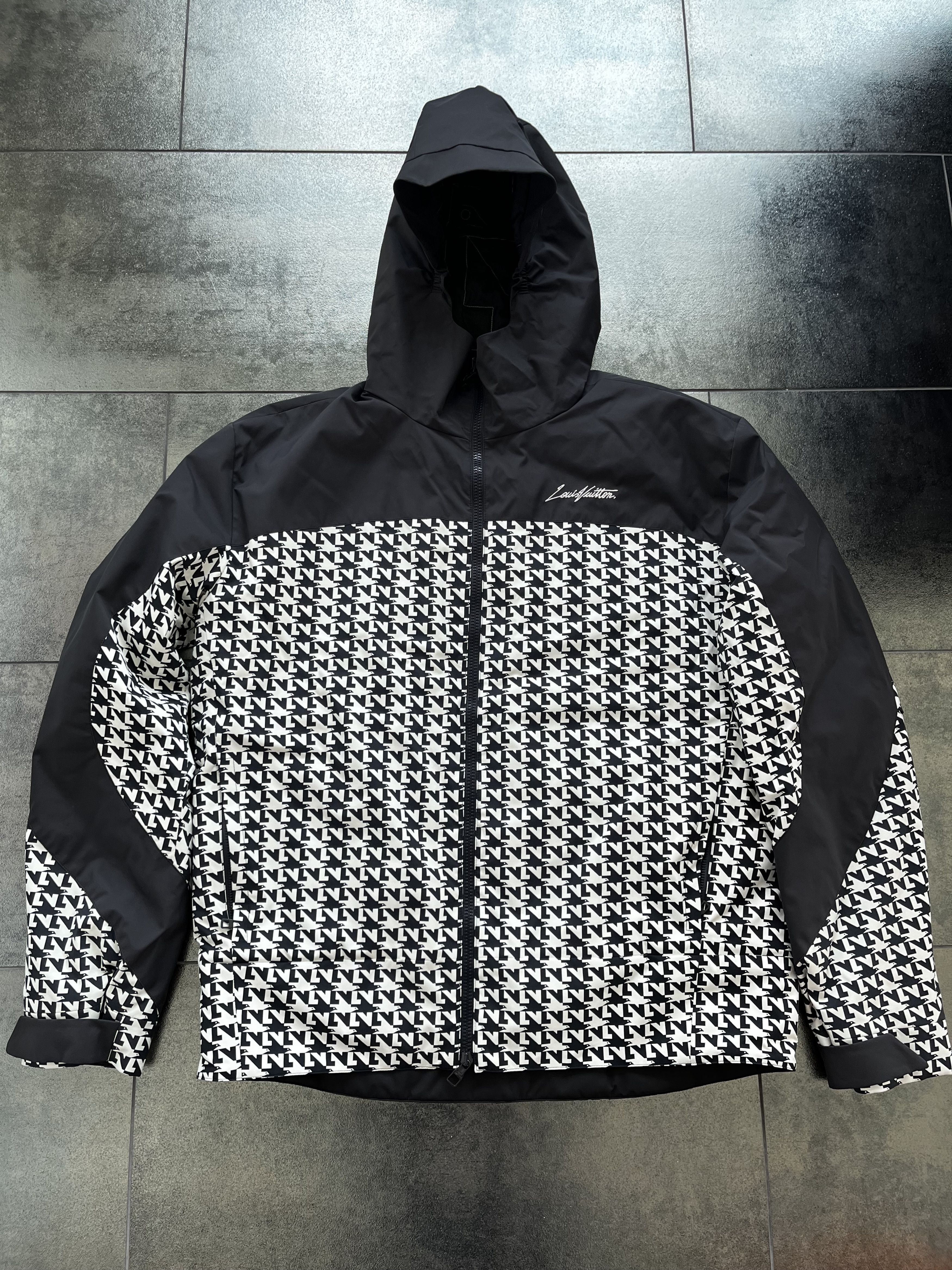Louis Vuitton Bicolor Dove Houndstooth Hooded Padded Jacket Size US M / EU 48-50 / 2 - 1 Thumbnail
