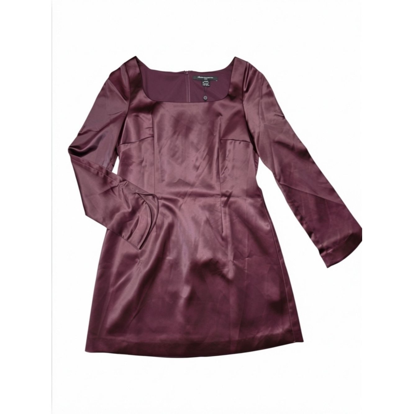 French Connection New $158 French Connection Structured Long Sleeve Satin Bur Size M / US 6-8 / IT 42-44 - 2 Thumbnail