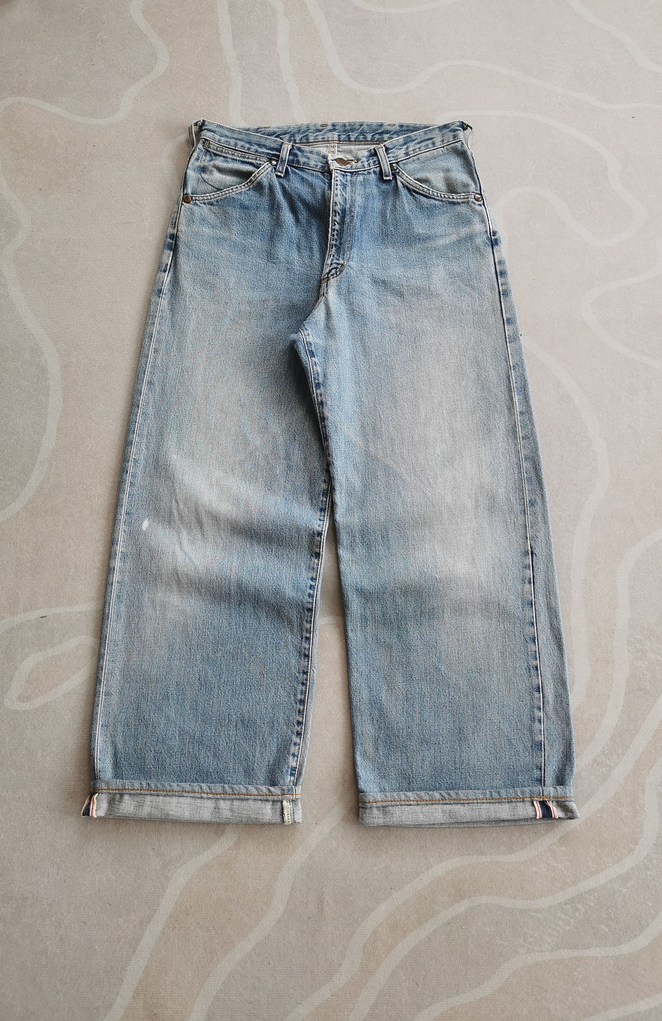 Vintage Wrangler Selvedge Baggy Distressed Denim Jeans