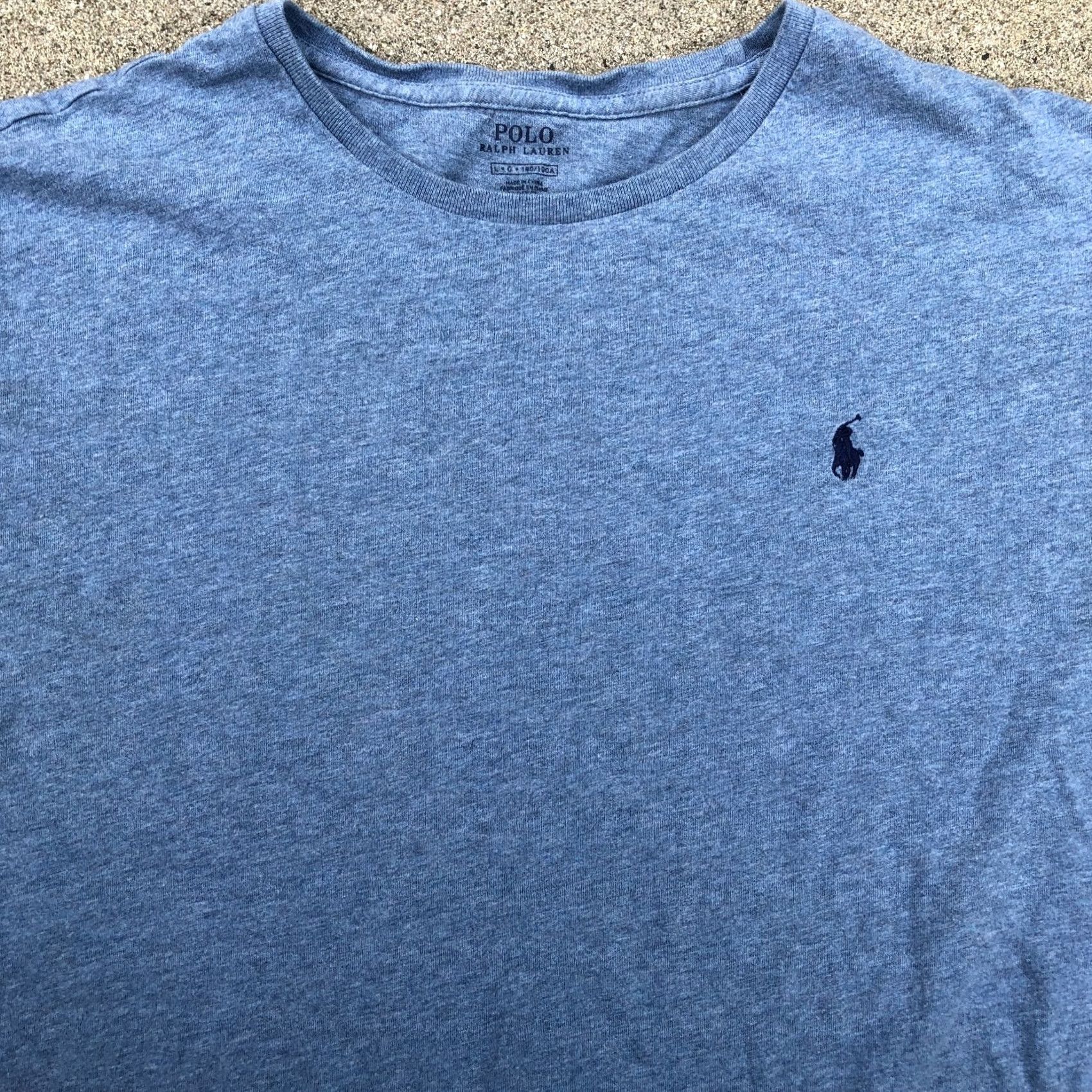 Polo Ralph Lauren Polo Ralph Lauren Crew T Shirt Men's LG Blue Short Sleeve Plain Size US L / EU 52-54 / 3 - 2 Thumbnail