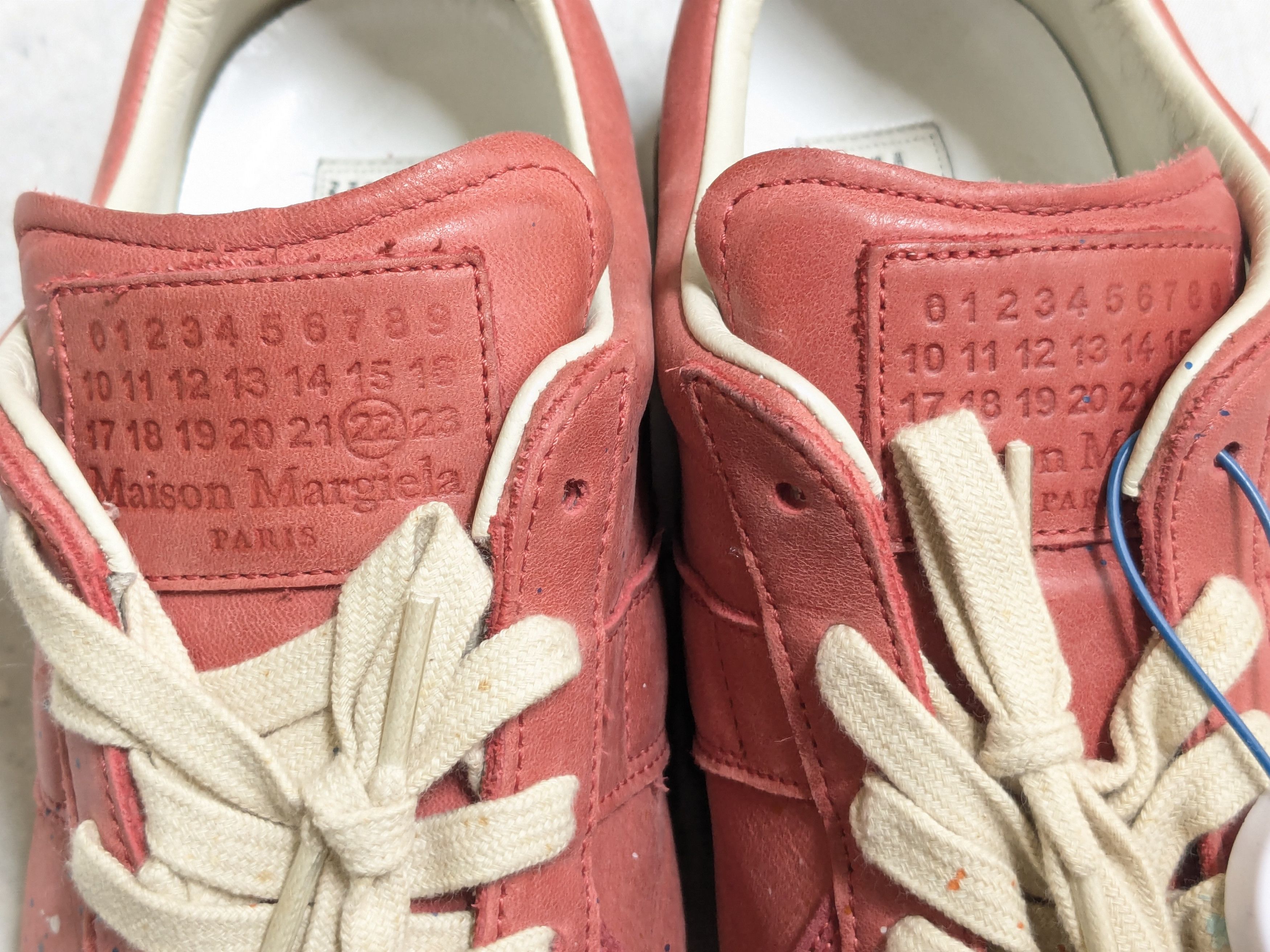 Maison Margiela Maison Margiela Replica GAT Red Paint Splatter 9 42 Gum Low Size US 9 / EU 42 - 7 Thumbnail