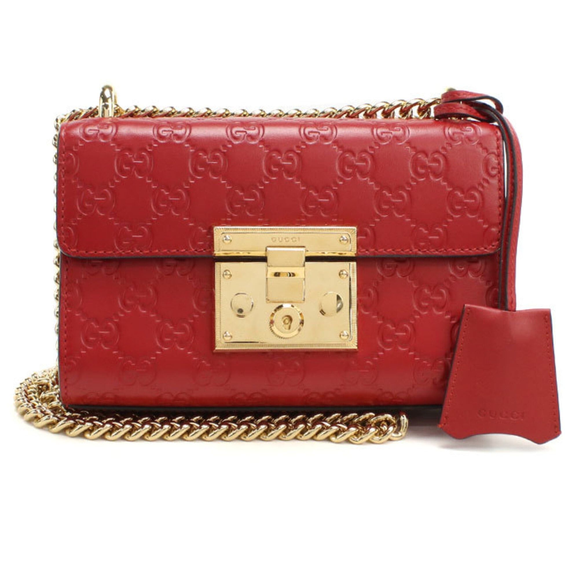Gucci GUCCI Shoulder Bag 409437 Chain Guccissima Women's Red Size ONE SIZE - 1 Thumbnail