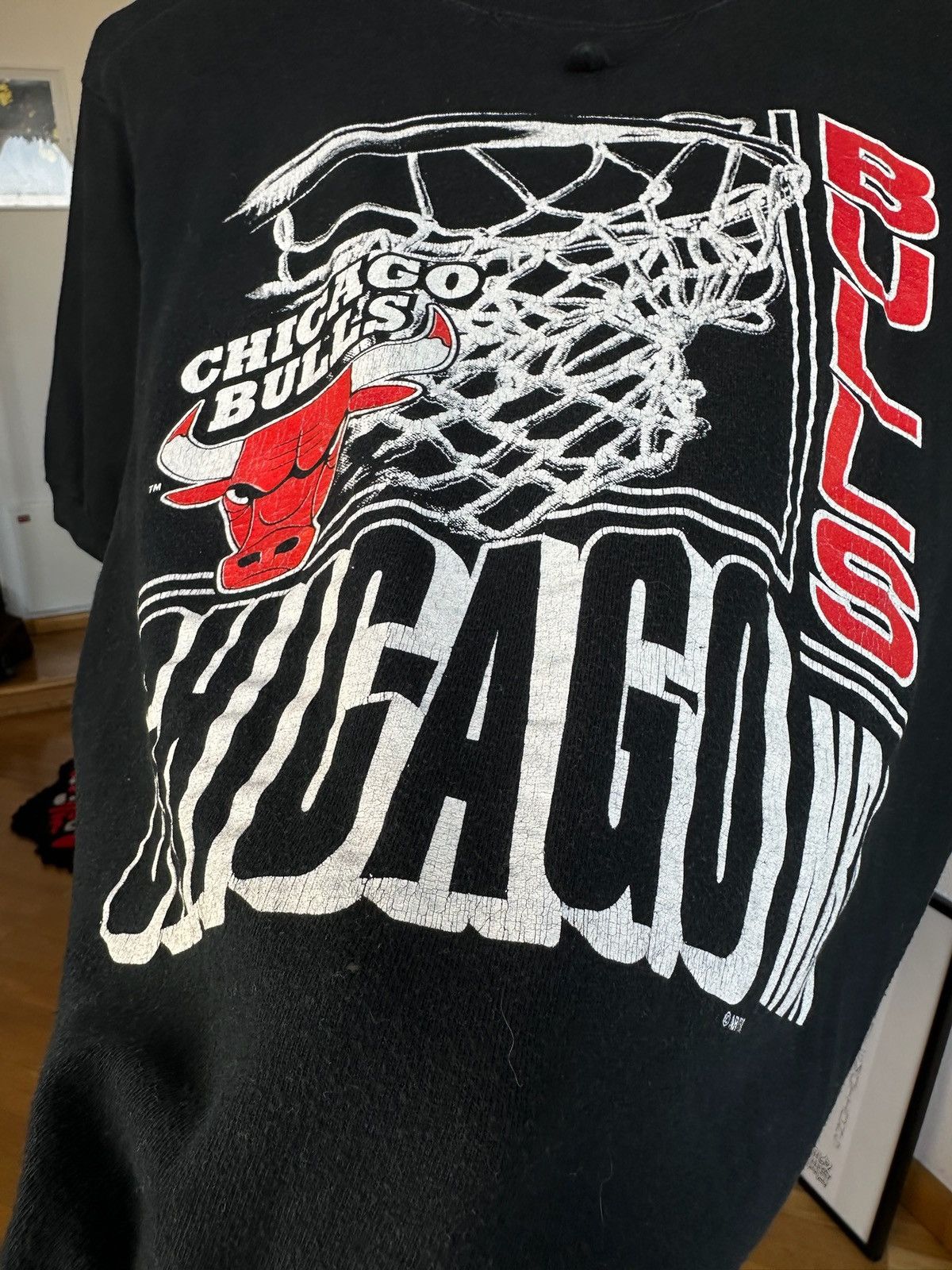 NBA × Vintage Vintage Chicago Bulls tshirt Championship Tee Size US M / EU 48-50 / 2 - 6 Thumbnail