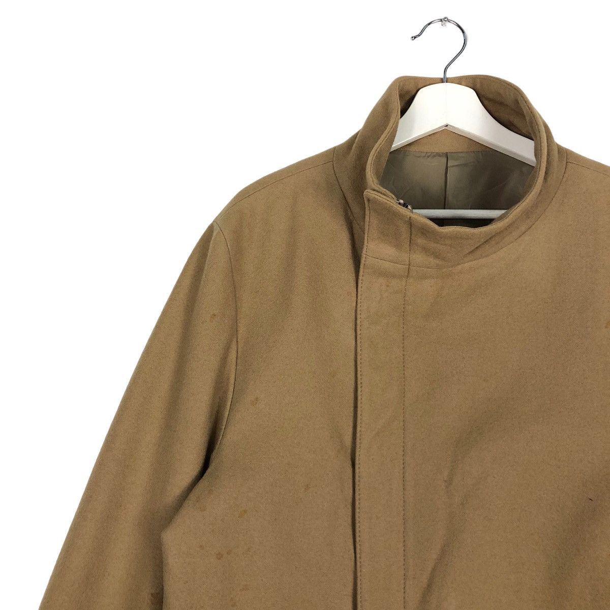Comme Ca Ism 🔥Rich Brown - Fly Coats Long Jacket Wool Herringbone Size US M / EU 48-50 / 2 - 7 Thumbnail