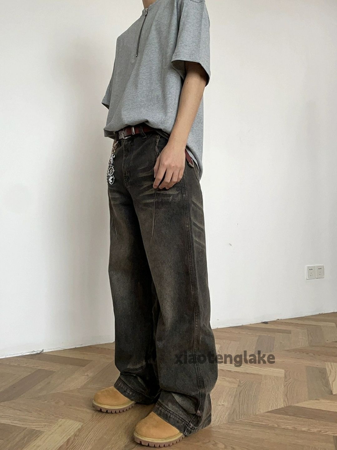 Jean × Vintage washed faded cleanfit yuppie loose baggy stain jeans Size US 32 / EU 48 - 4 Thumbnail